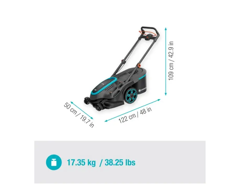 Gardena Akku Rasenmäher PowerMax Duo 46/36V 2,5 Ah 46 cm Schnittbreite