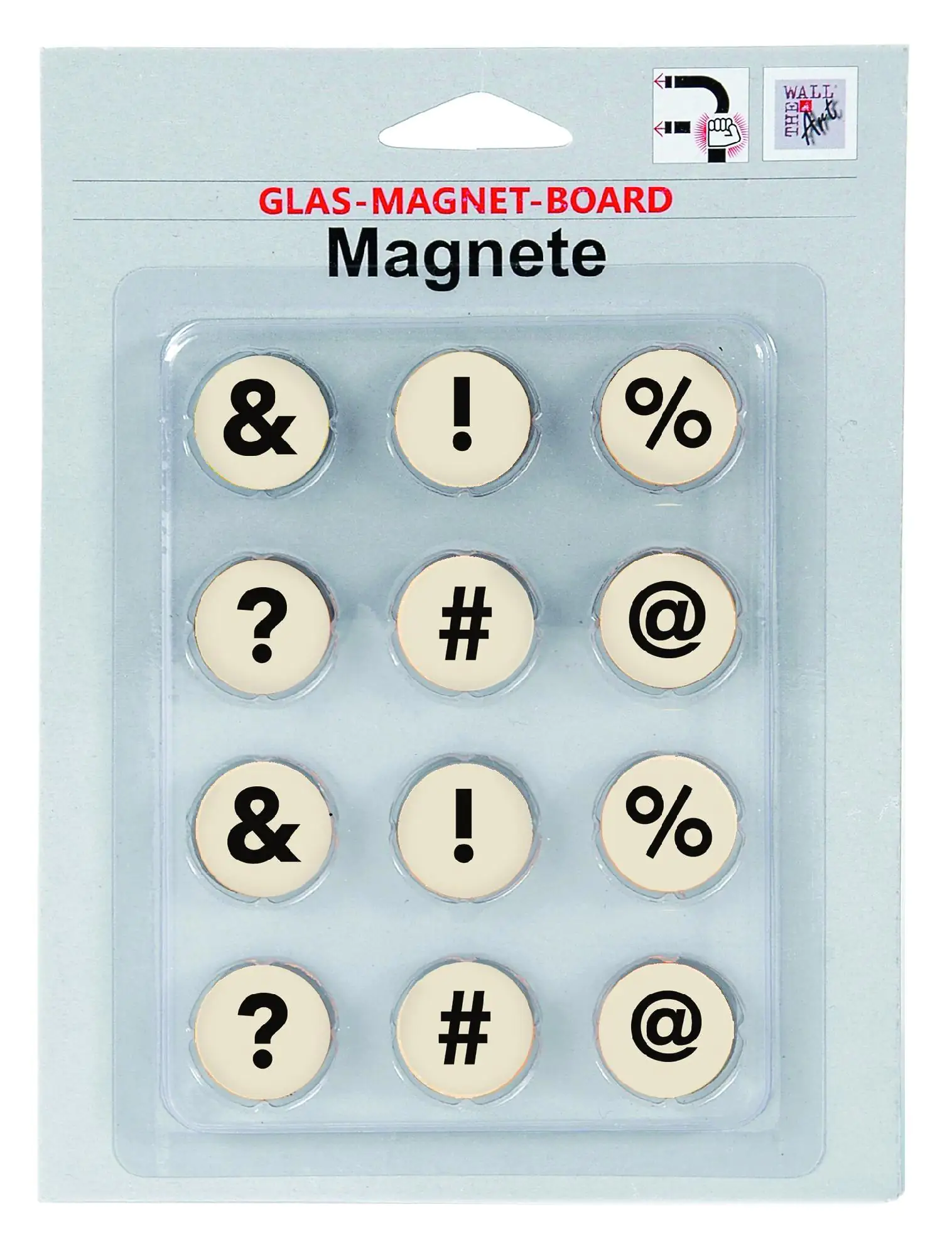 Magnetset 12-teilig - Symbol für Glas-Magnet-Board