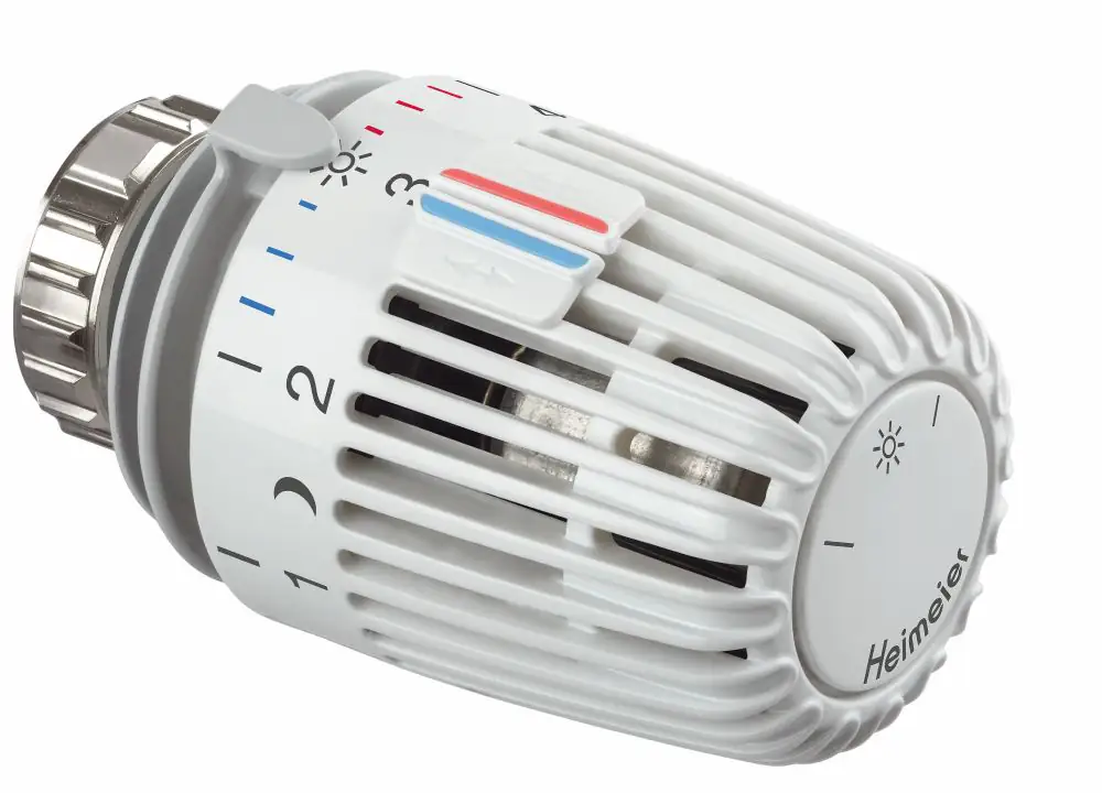Heimeier Thermostatkopf Typ K fester Fühler, M30 Anschluss, weiß