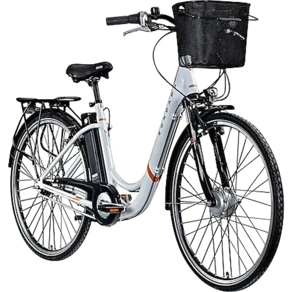 Zündapp E-Bike City Z517 28 Zoll 7-Gang 536 Wh weiß orange