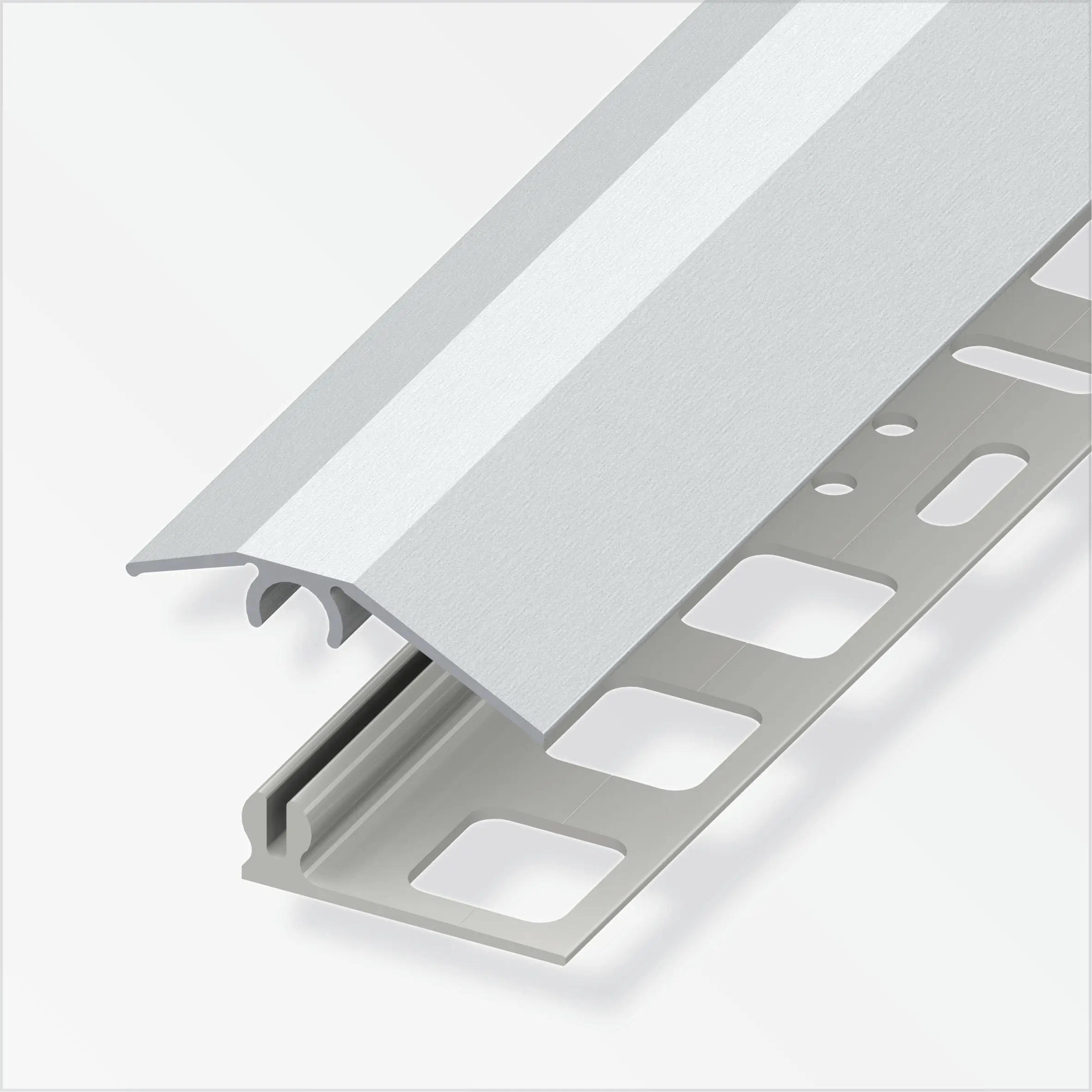 alfer Niveauausgleichs-Profil 1 m, 31 x 7 mm Alu eloxiert Edelstahl Optik