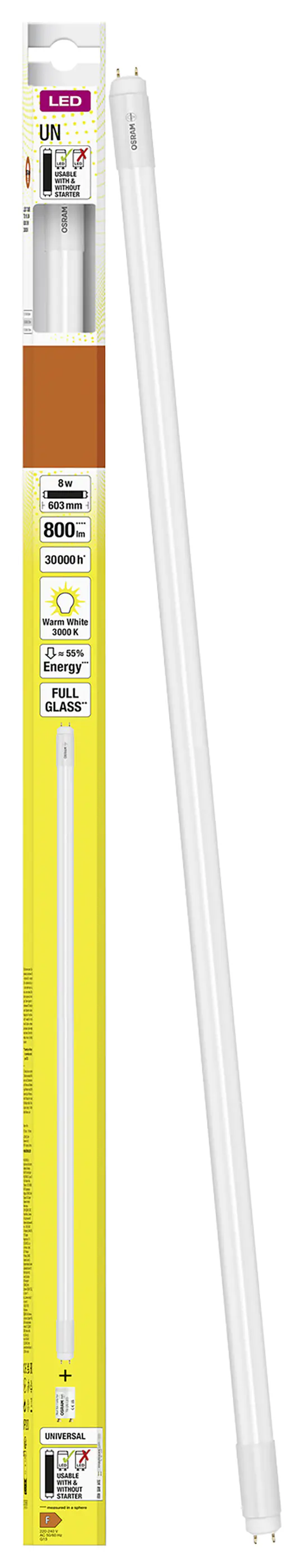 Osram LED Röhre 60 cm G13 8 W warmweiß