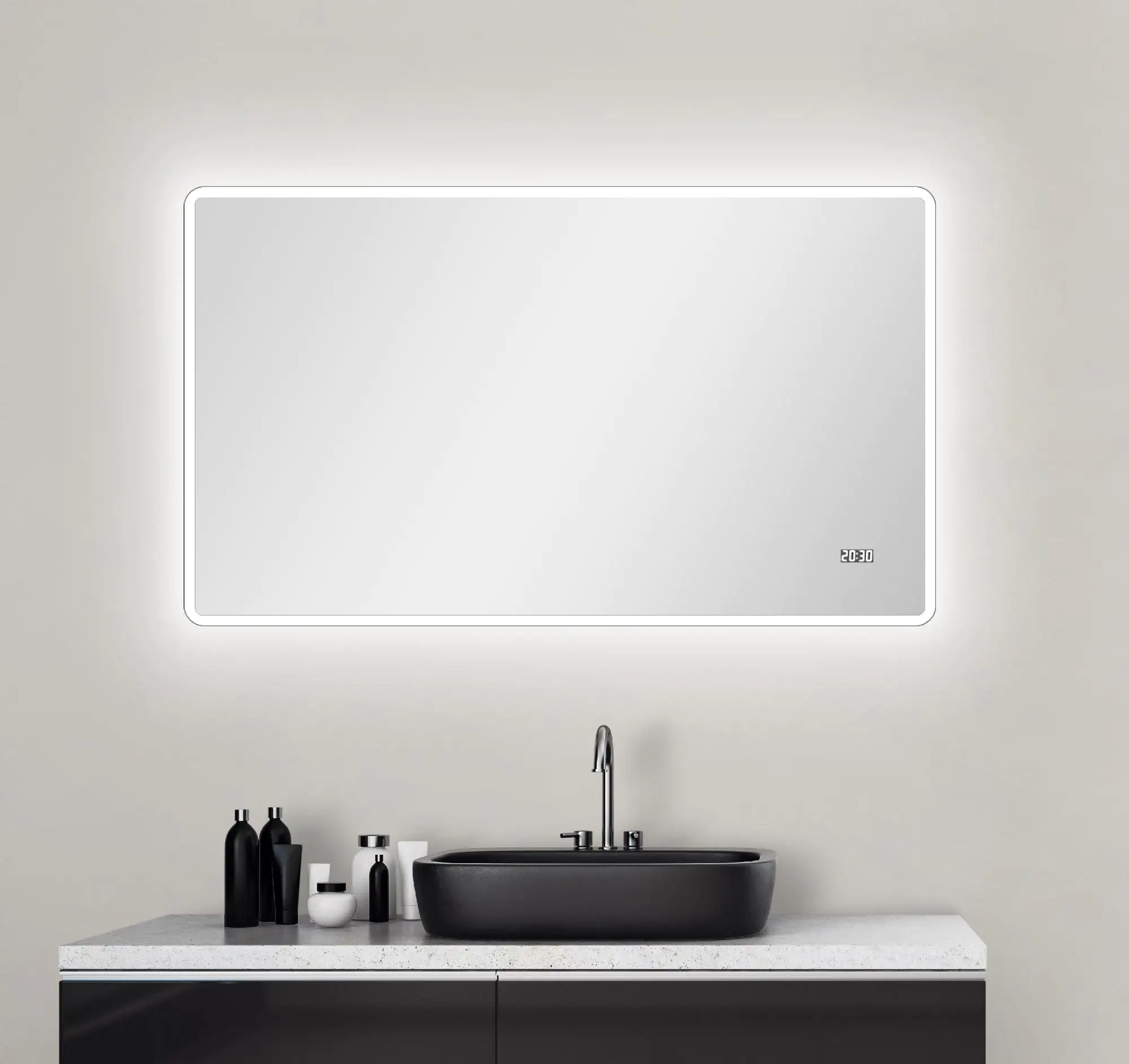 DSK LED Lichtspiegel Silver Sintra 120 x 70 cm
