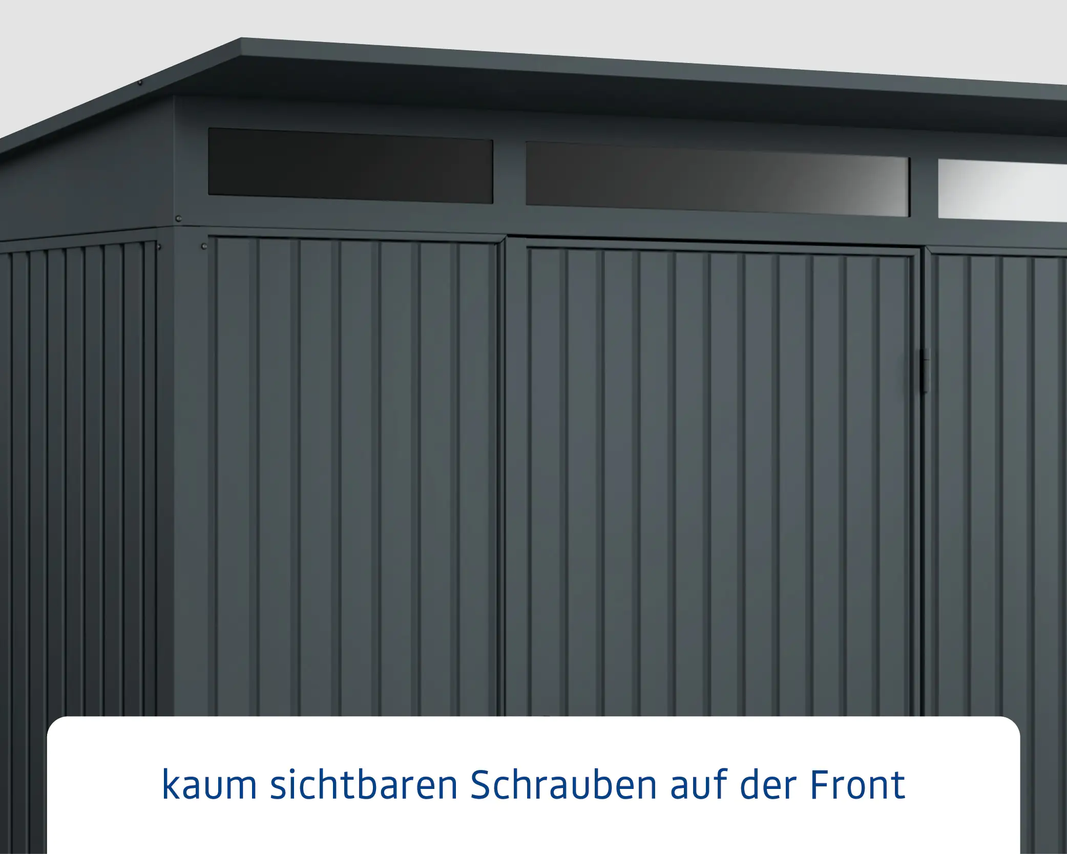 EcoStar Gerätehaus Trend-P Typ 3 anthrazitgrau 312,7 x 283,4 x 232,3 cm