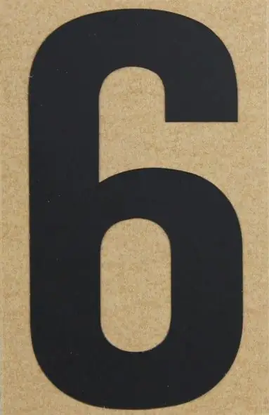 Conacord Klebezahl "6" 55 x 50 mm