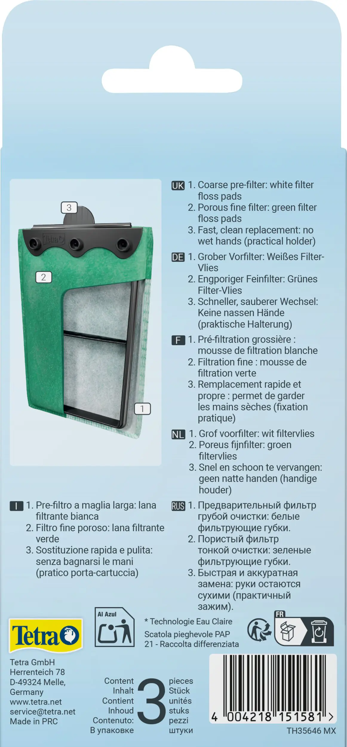 Tetra Filterkatusche EasyCrystal 250 300 Inhalt: 3 Stück