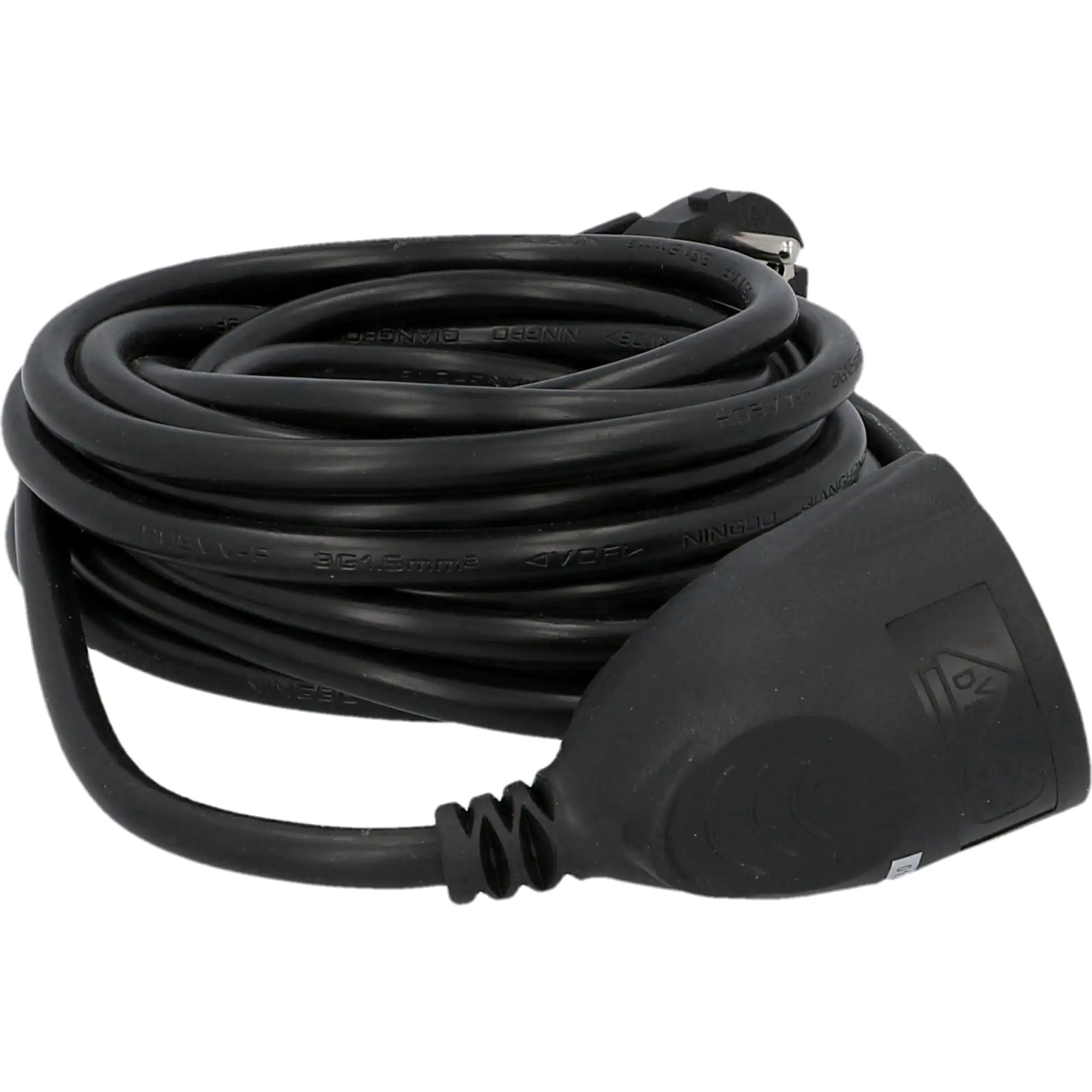 Unitec Verlängerungskabel Innen 5 Meter H05VV-F 3G1,5, schwarz