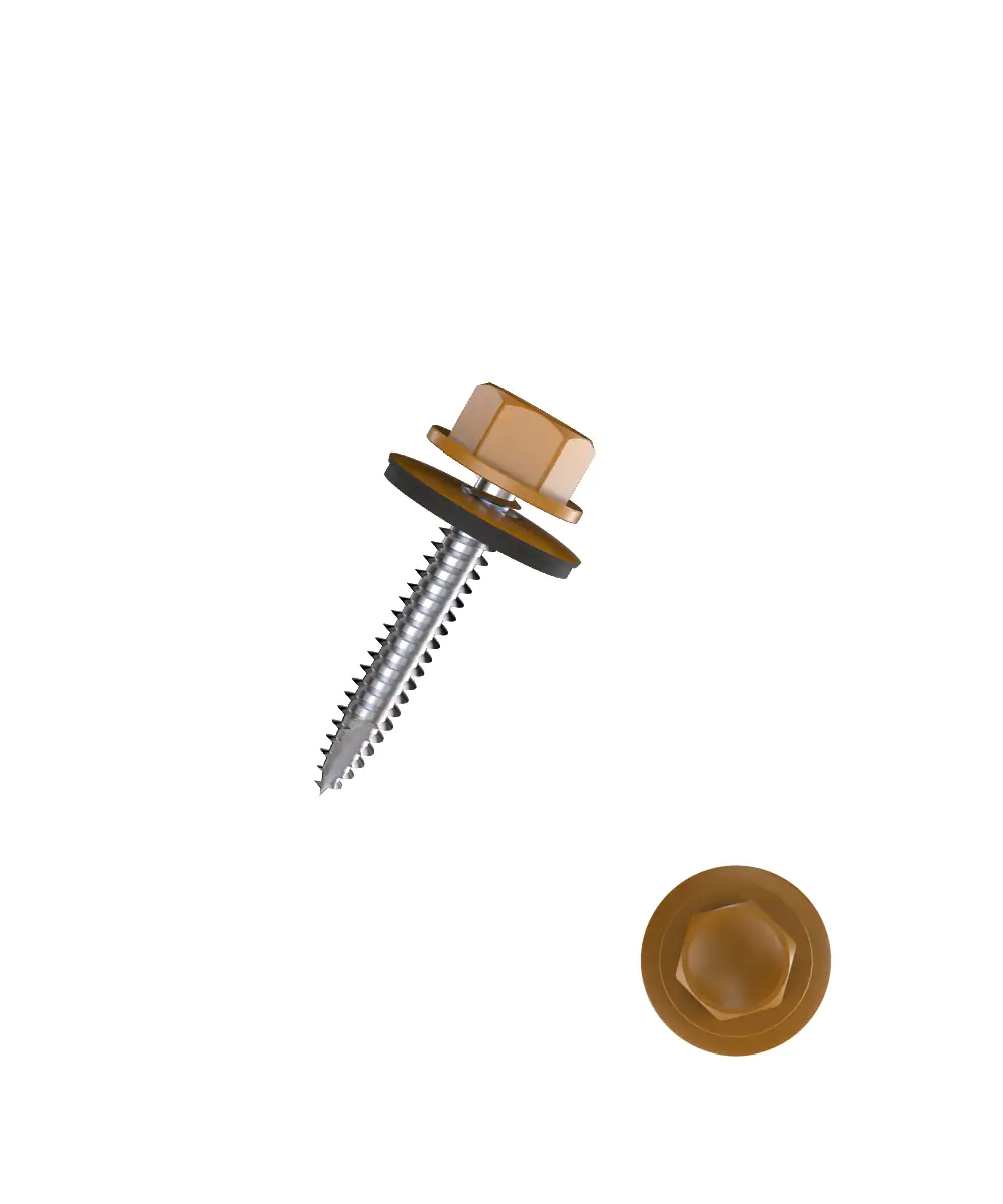 Connex Bohrschrauben 4.8 x 35 mm Sechskant Sechskantkopf - 100 Stk. bronze