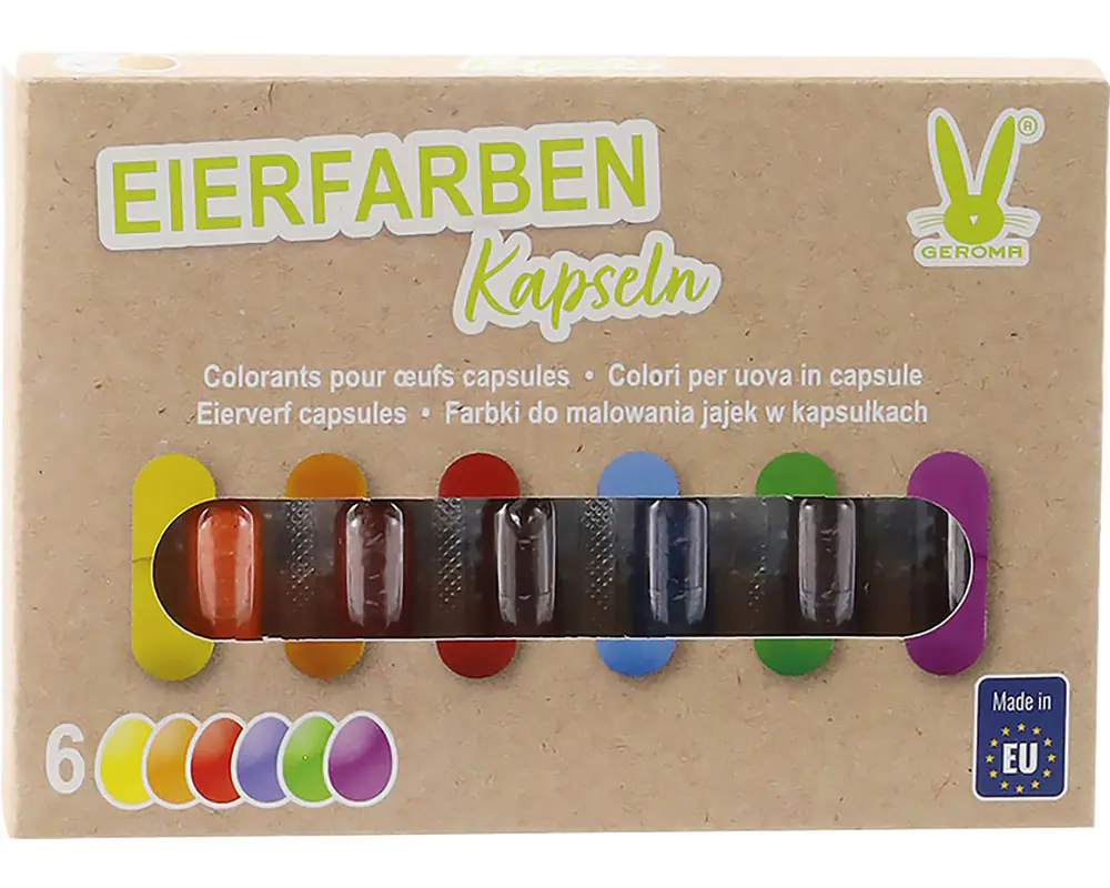 Eierfarben Flüssigkapseln 6 Farben zum Heißfärben