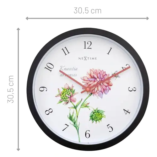 Nextime Außenwanduhr Knautia Ø 30 cm