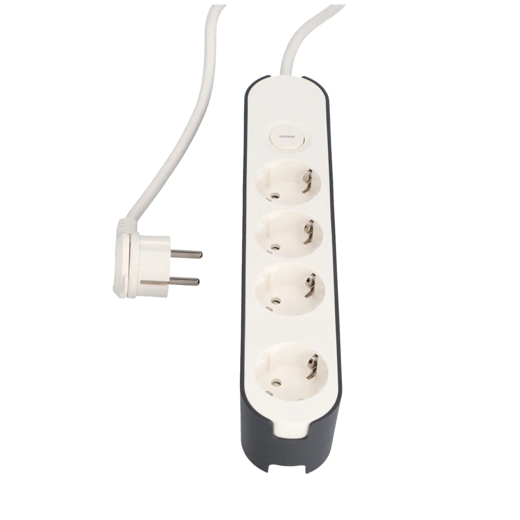 Unitec Tischsteckdose Greenline 4-fach 1,8 Meter mit Schalter weiß/anthrazit