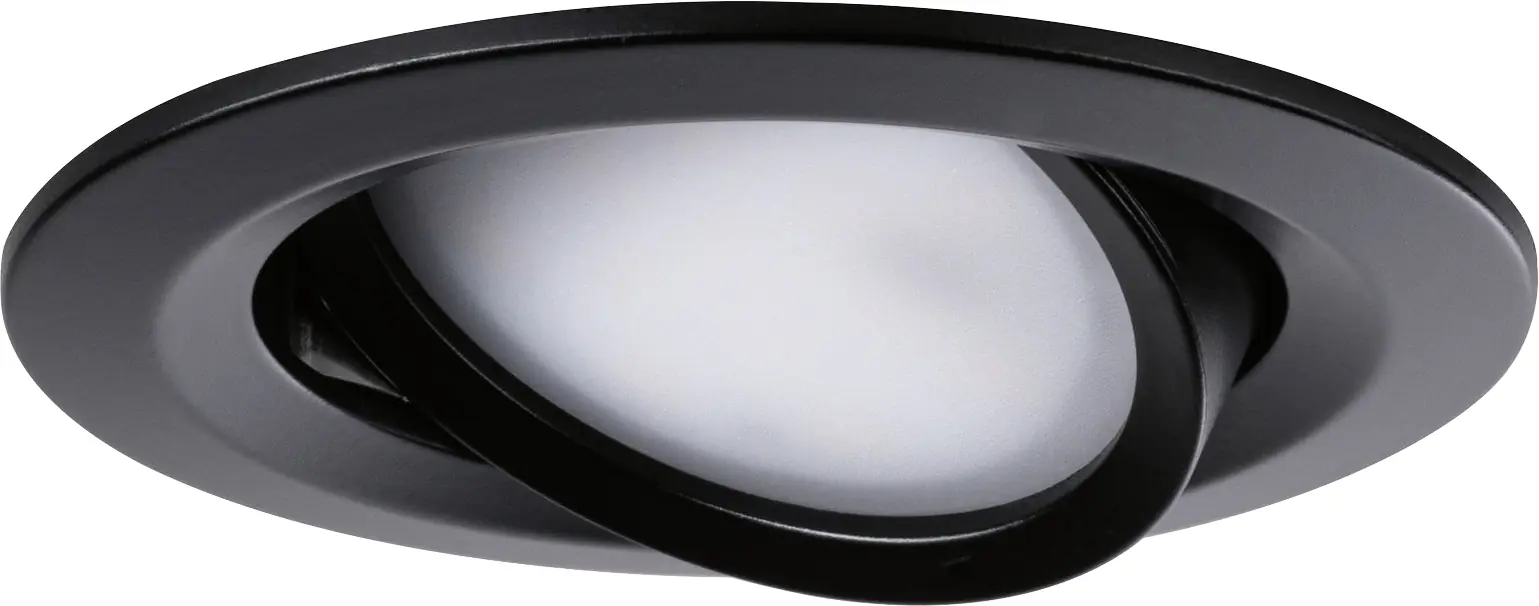 Paulmann LED Einbauleuchte Nova 3er-Set schwarz matt schwenkbar Ø 8,4 cm 