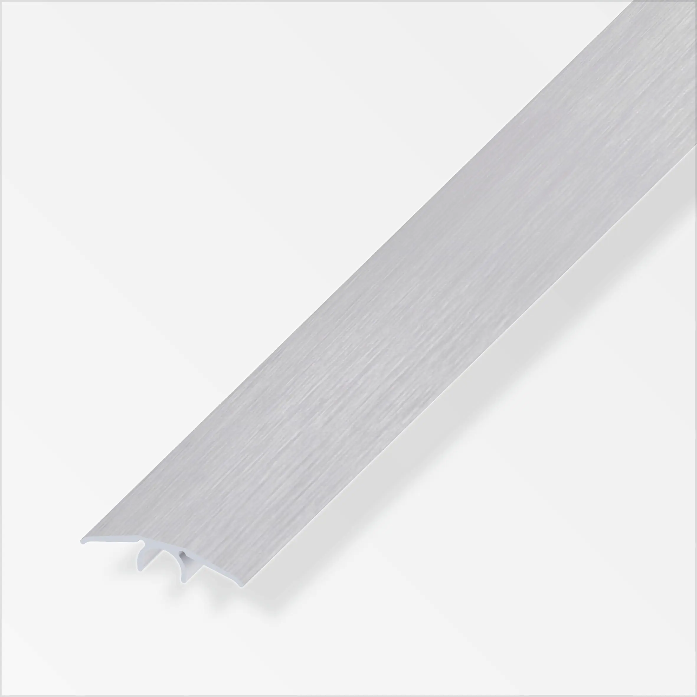 alfer Übergangs-Profil 1 m, 33 mm Aluminium eloxiert gebürstet grau, grau