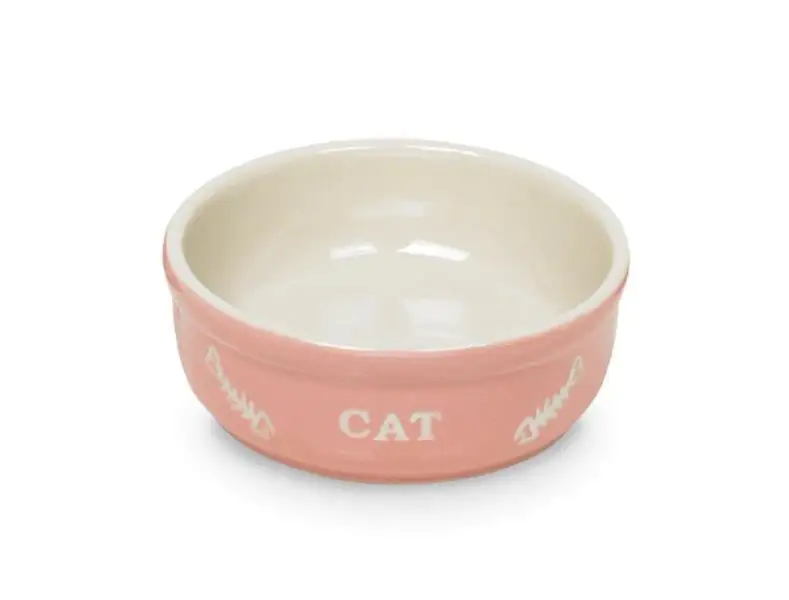 Nobby Katzennapf Keramik Cat Ø 13,5 cm - 250 ml rosa-beige
