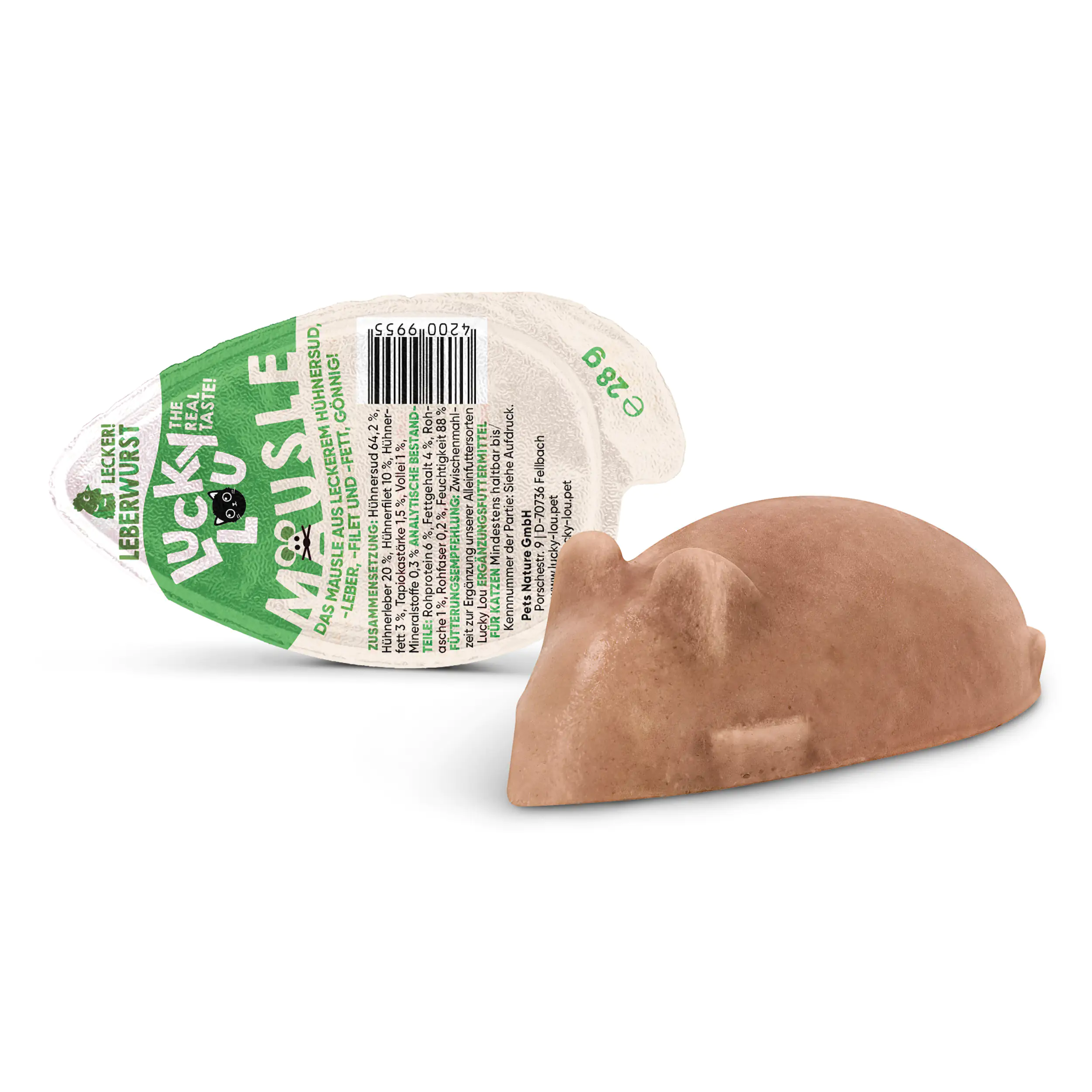 Lucky Lou Katzensnack Mäusle Leberwurst 28 g