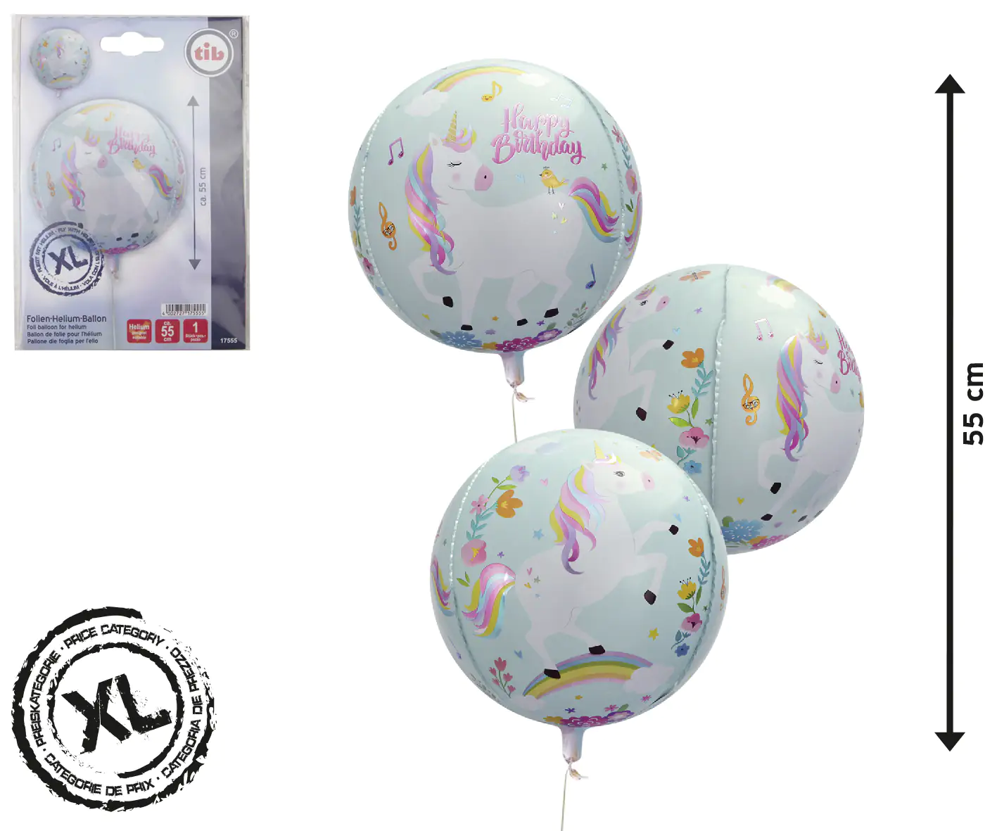 TIB Heyne Folienballon Einhorn 1 Stück