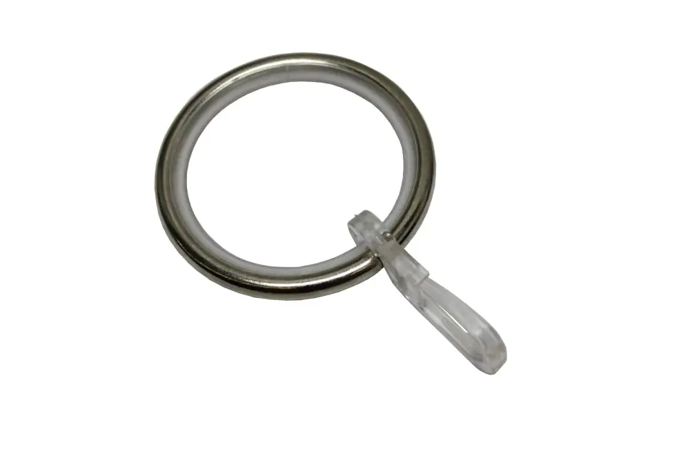 Gardinia Ringe mit Gleiteinlage, Ø 22/25 mm, edelstahl-optik
