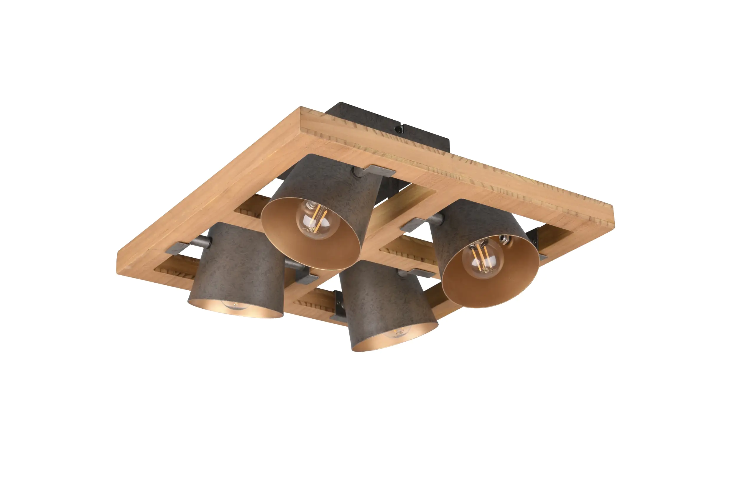 Trio 4er Deckenleuchte Bell nickel antik