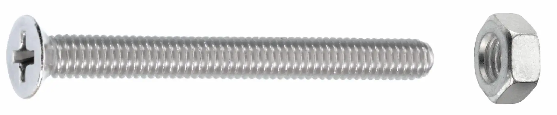 Connex Gewindeschrauben M5 x 40 mm PH 2 Senkkopf - 6 Stück Edelstahl