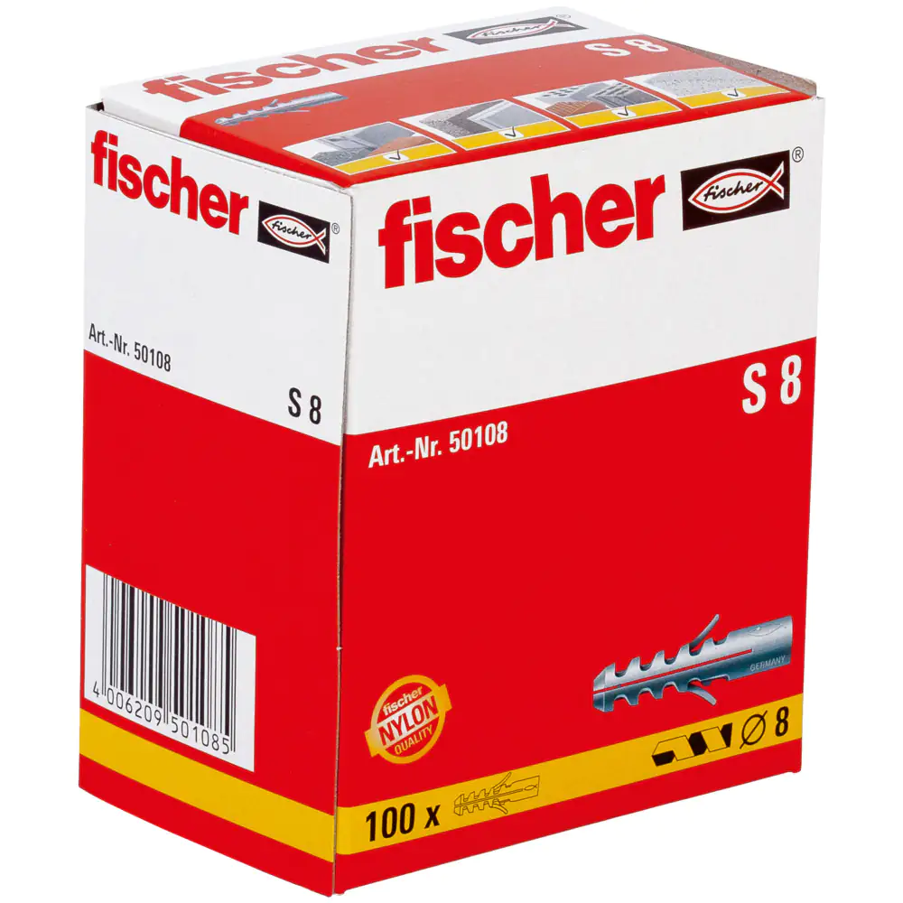 Fischer Dübel S 8.0 x 40 mm - 100 Stück