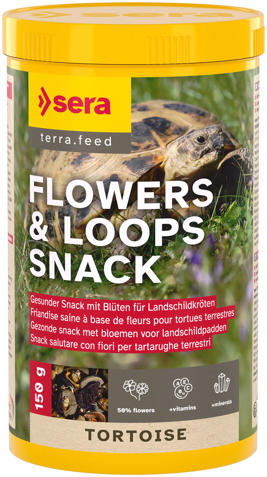 Sera Schildkrötenfutter Tortoise Flowers & Loops Snack 1 L