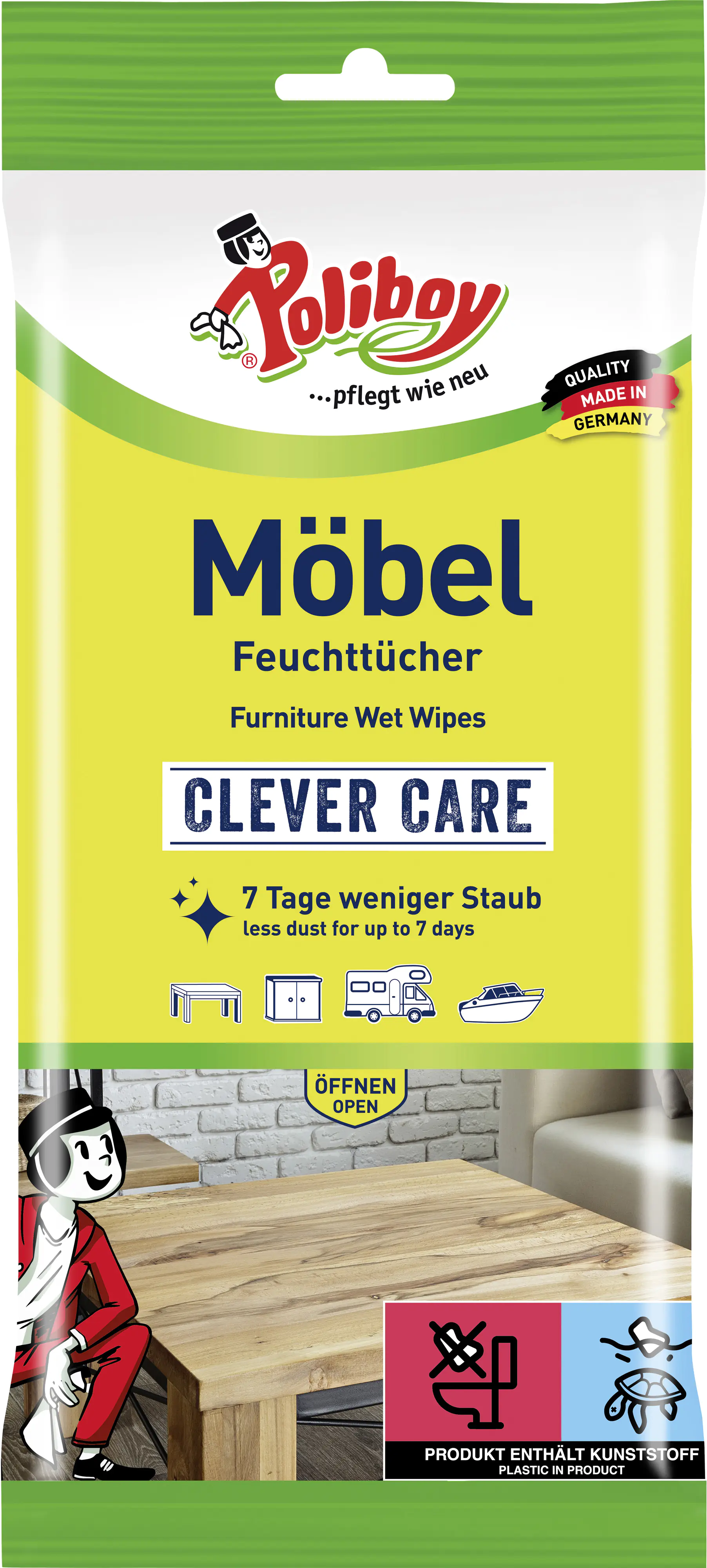 Poliboy Staubmeister Möbel Feuchttücher 24 Stück
