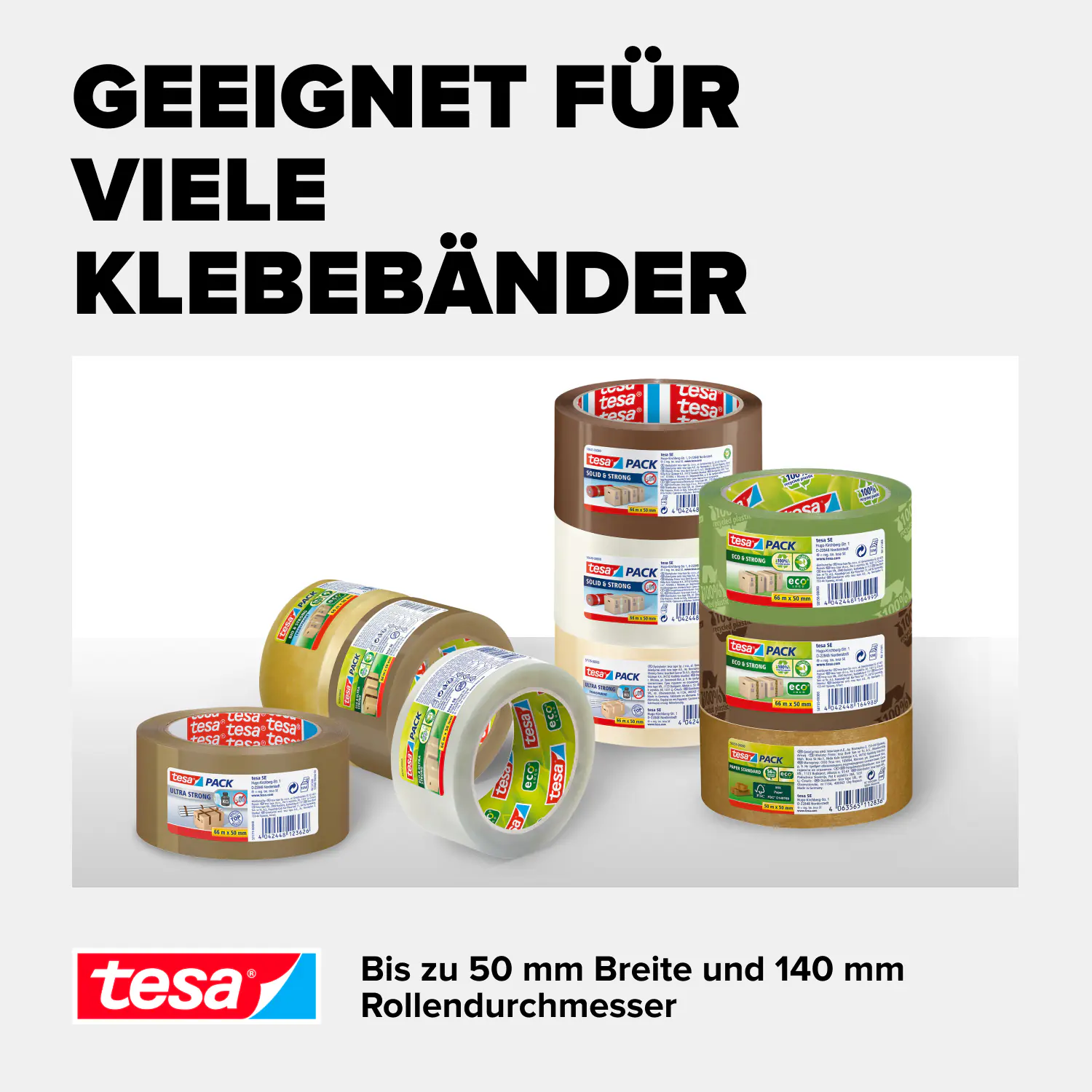 tesa Pack Strong 66 m x 50 mm, braun