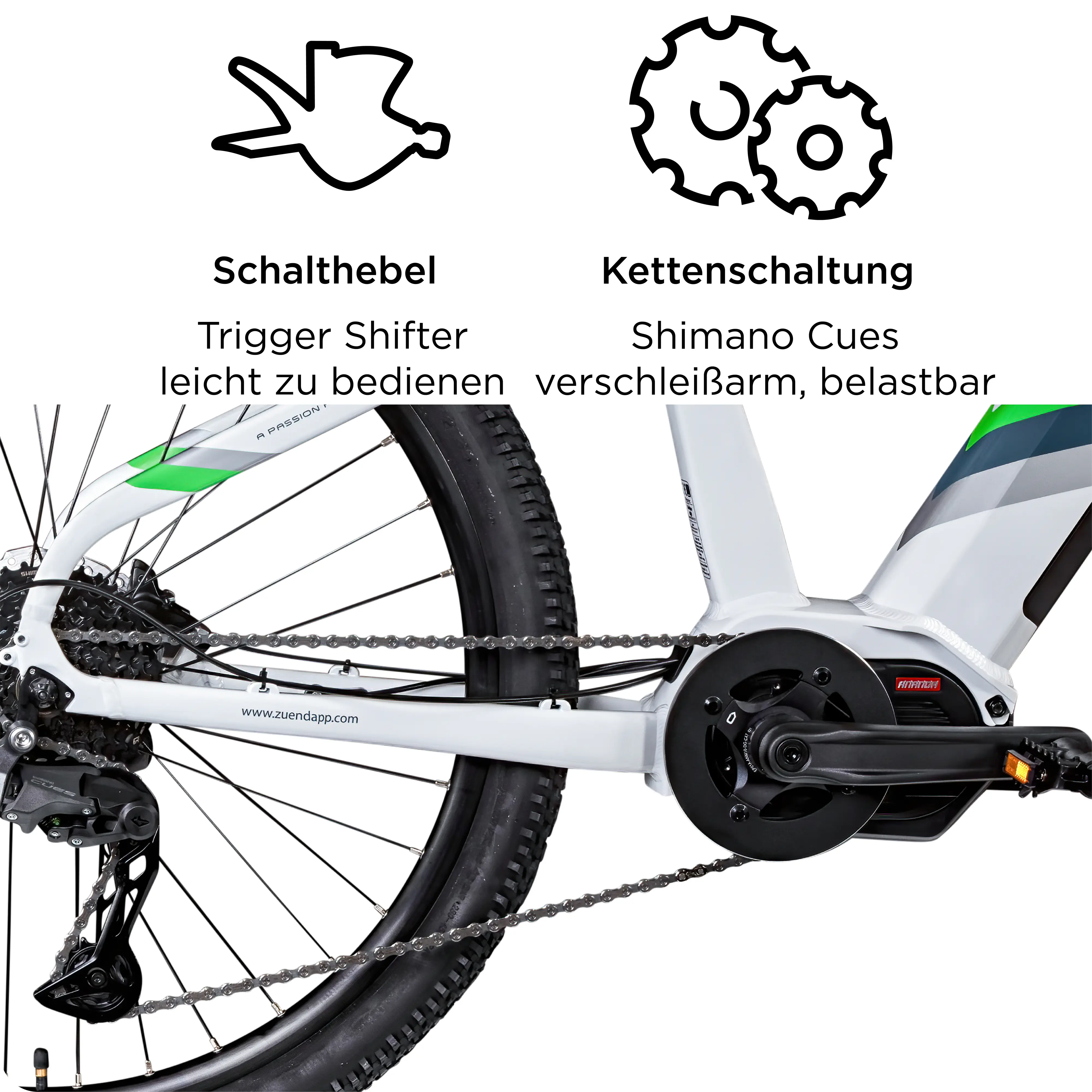 Zündapp E-Bike MTB X900 27,5 Zoll 10-Gang 733 Wh weiß
