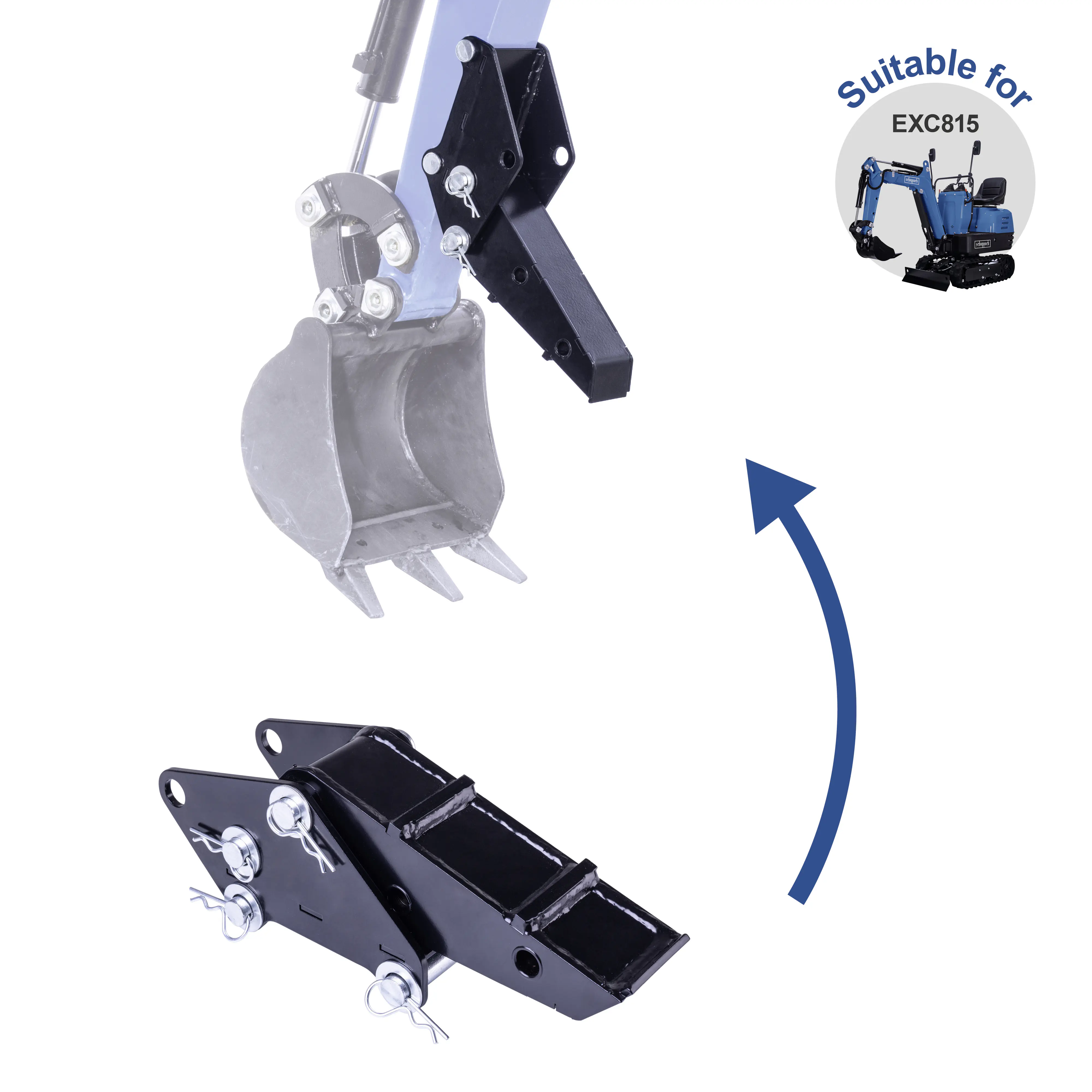 Scheppach Mini-Bagger EXC815 XXL Set inkl. Zubehör 69 cm Spurbreite