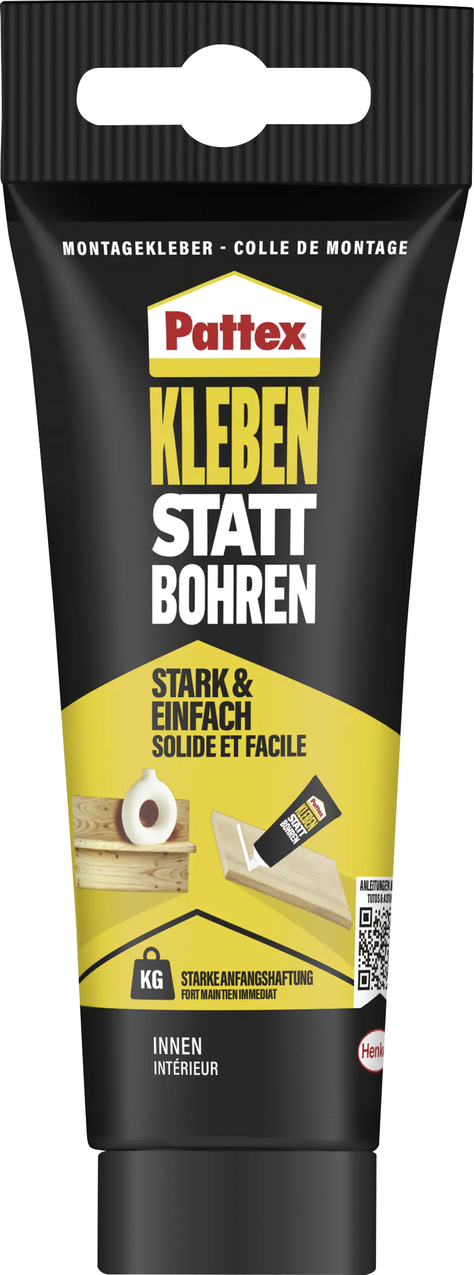 Pattex Kleben statt Bohren Montagekleber 250 g Tube, weiß