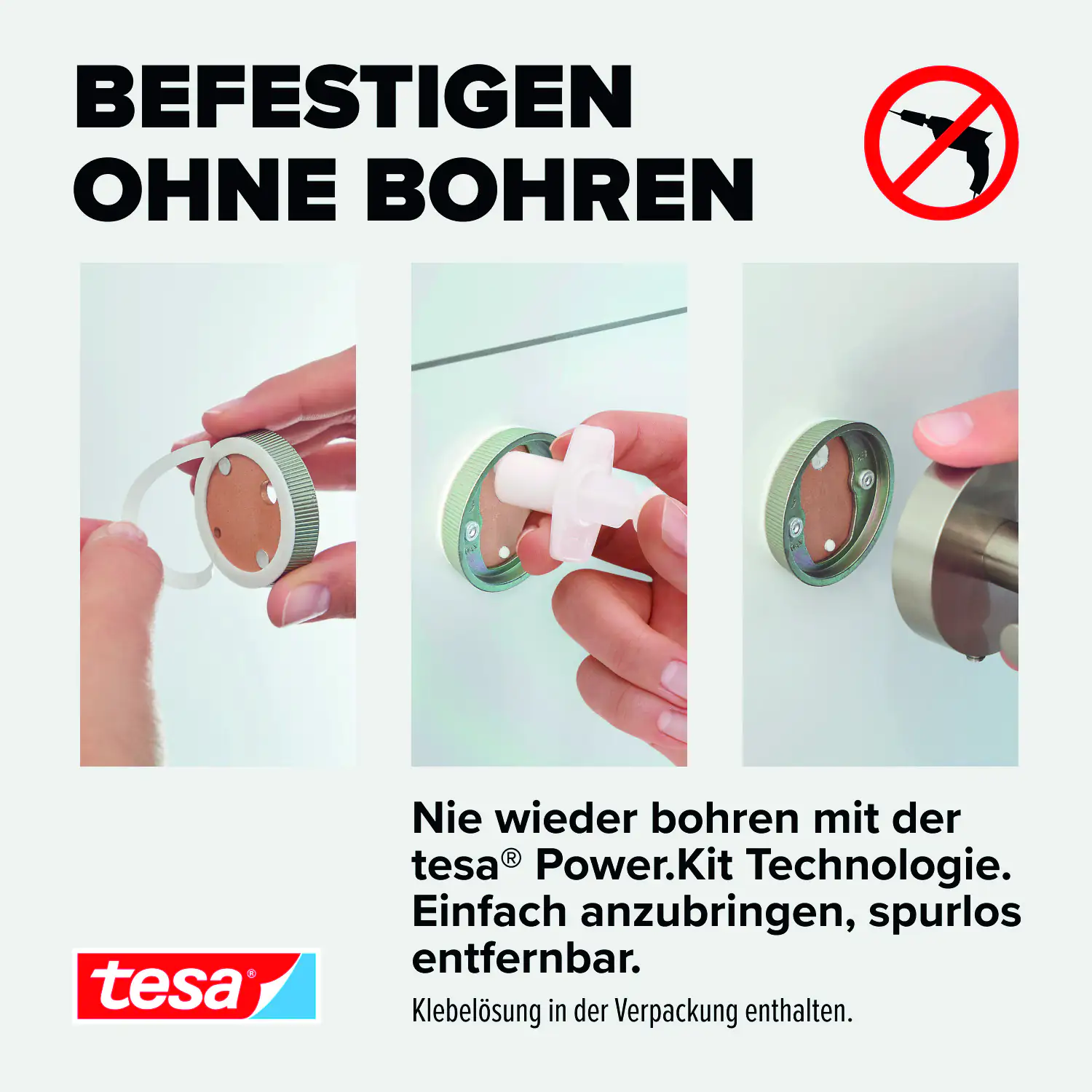Tesa WC-Bürstenhalter Moon Edelstahloptik zum Kleben