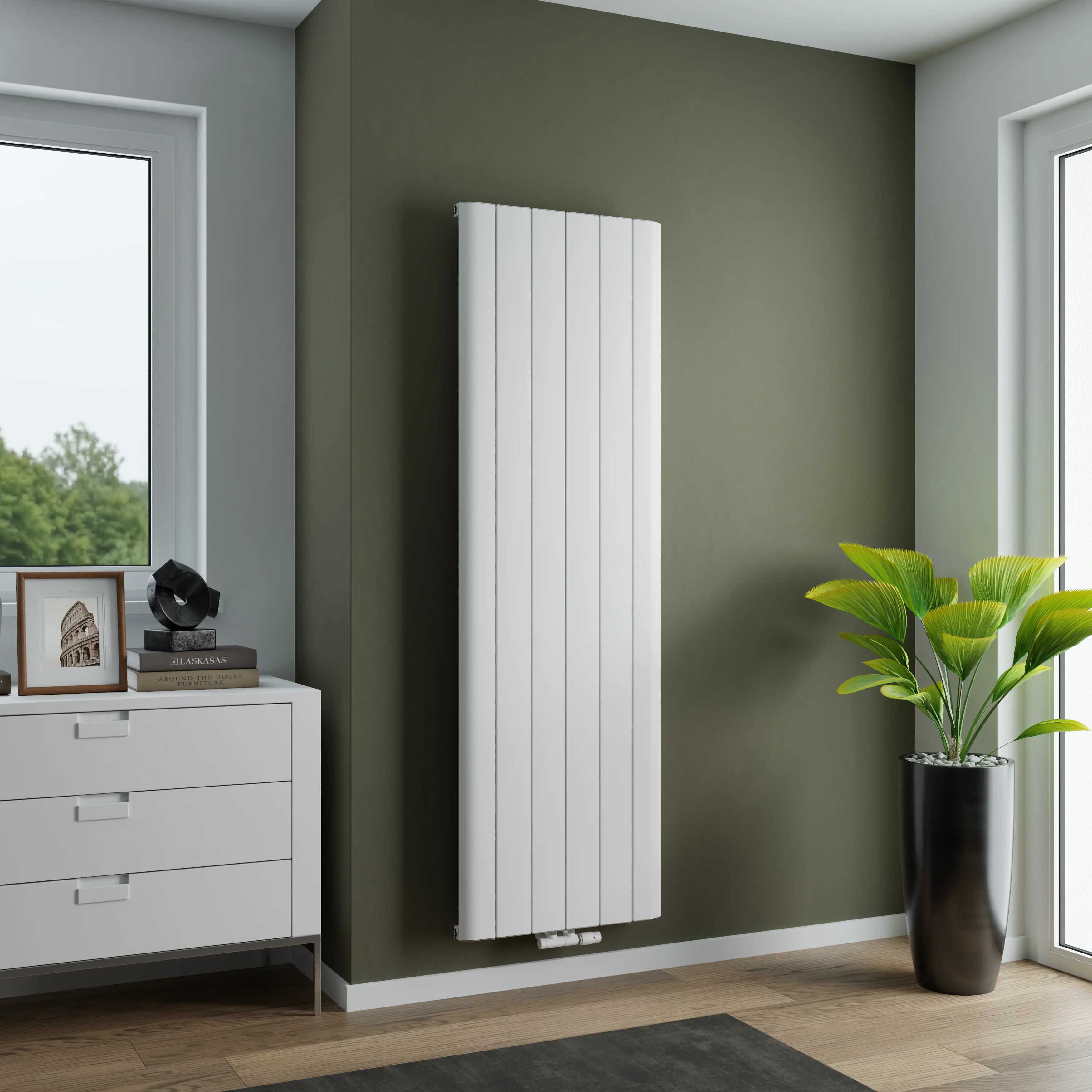 Ximax Design-Heizkörper Trigo 180 x 56,5 cm 1151 Watt weiß Struktur