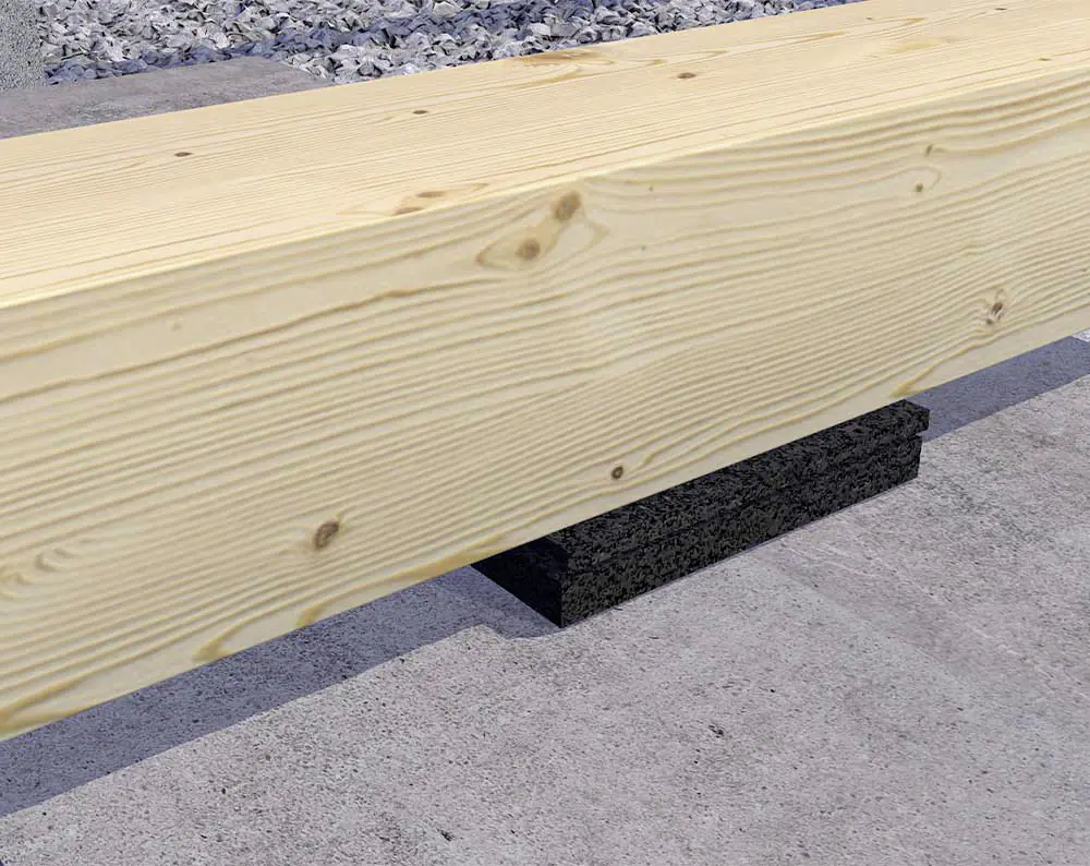 HSI Terra Unterlegpads für Terrasse 7 x 7 x 6 cm Kautschukgranulat schwarz - 25 Stk.