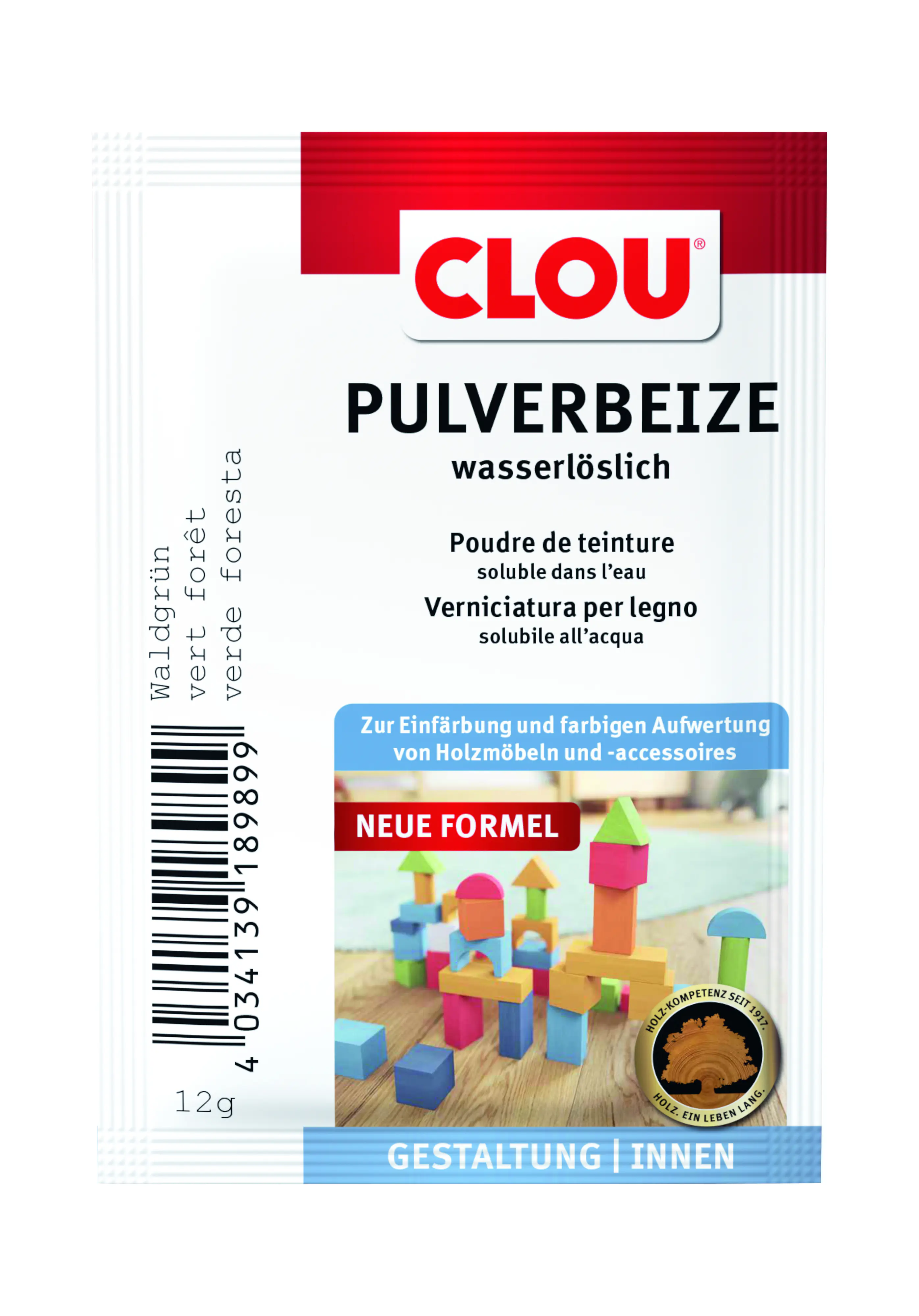 Clou Holzbeize 12 g waldgrün