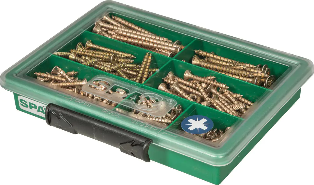 Spax Sortimentskasten 3 x 16, 30 mm 4 x 30, 35, 40 mm 4.5 x 50 mm 5 x 60 mm