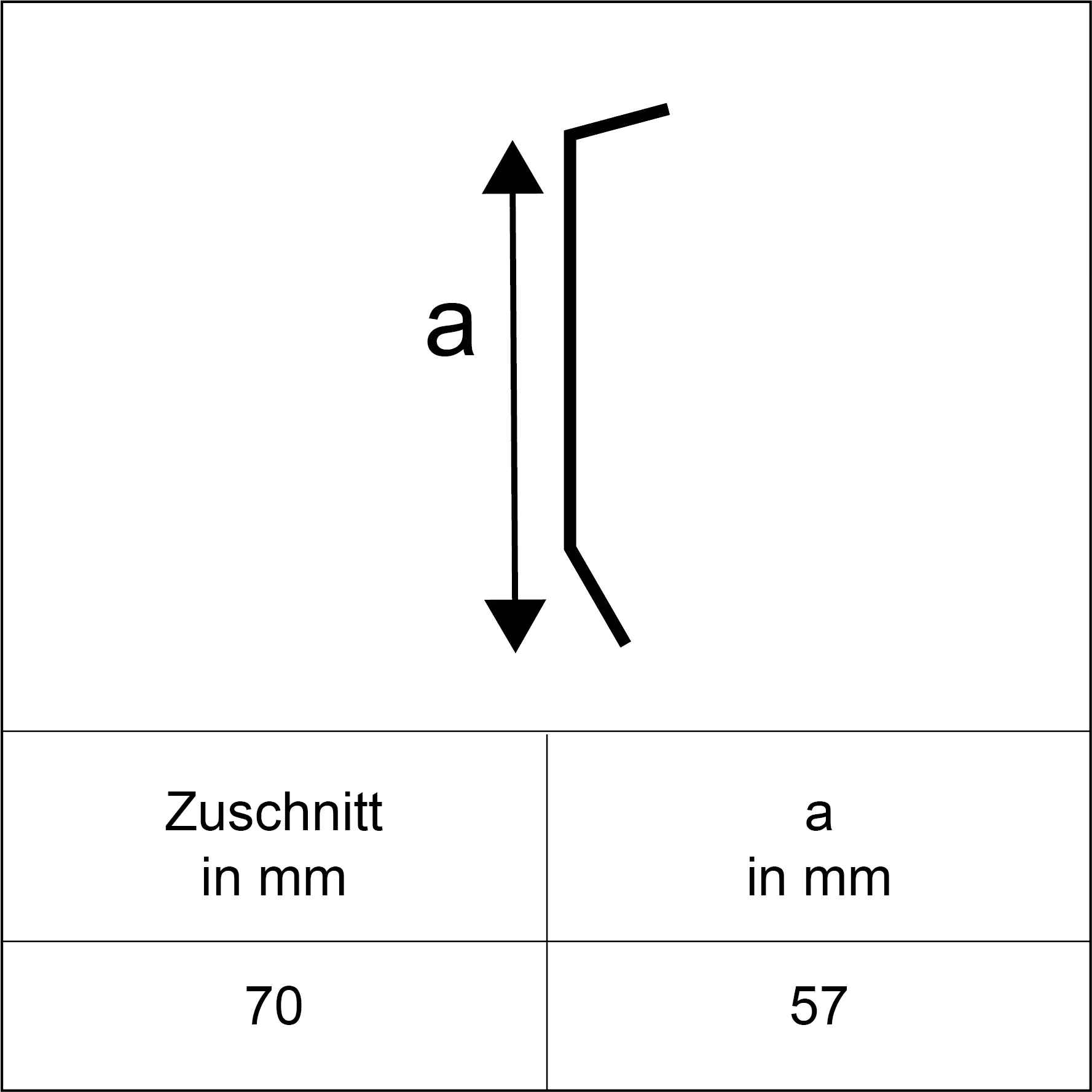 Sarei Kappleiste 2000 x 70 mm natur