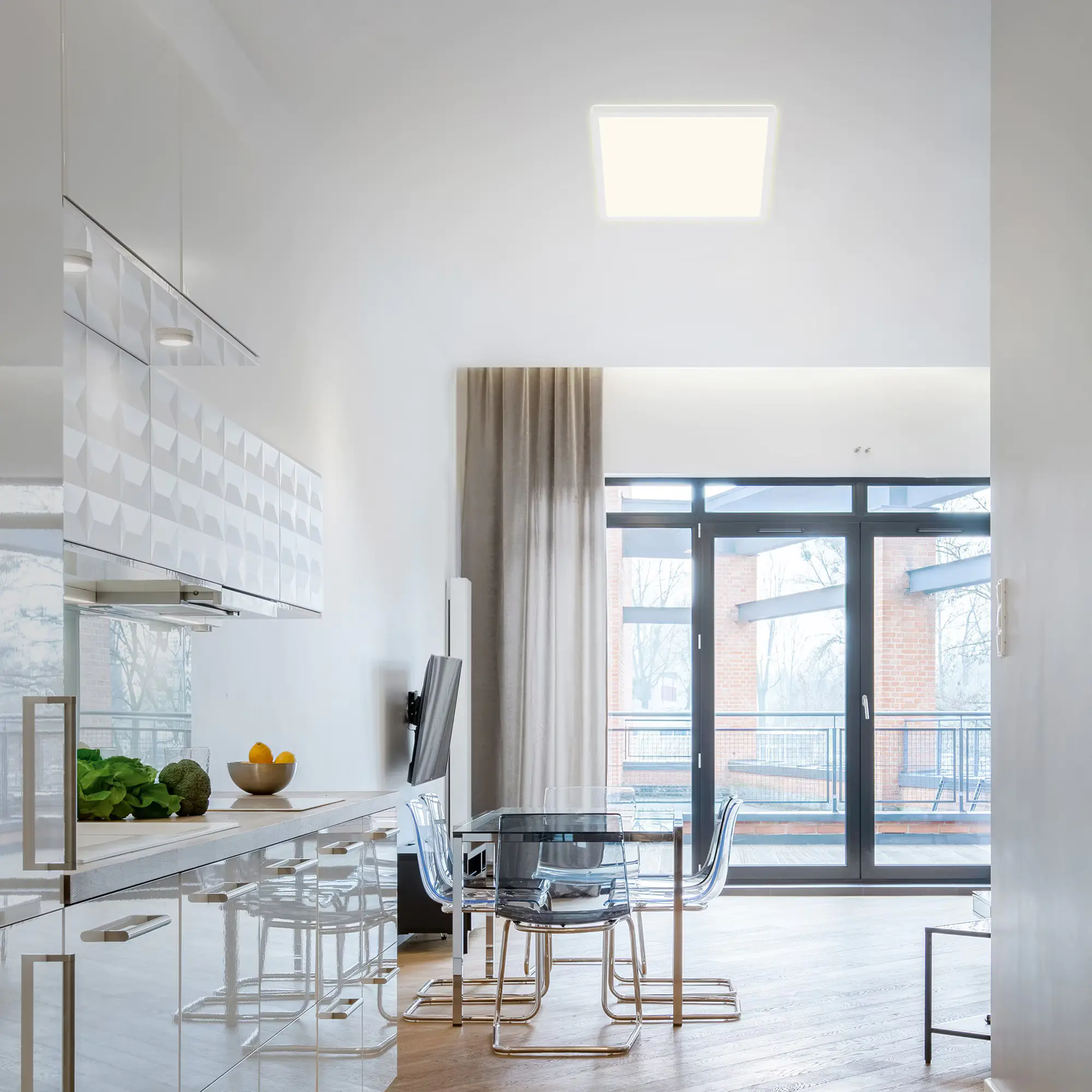 Briloner LED Panel Slim 29,3 cm, weiß, utraflach CCT