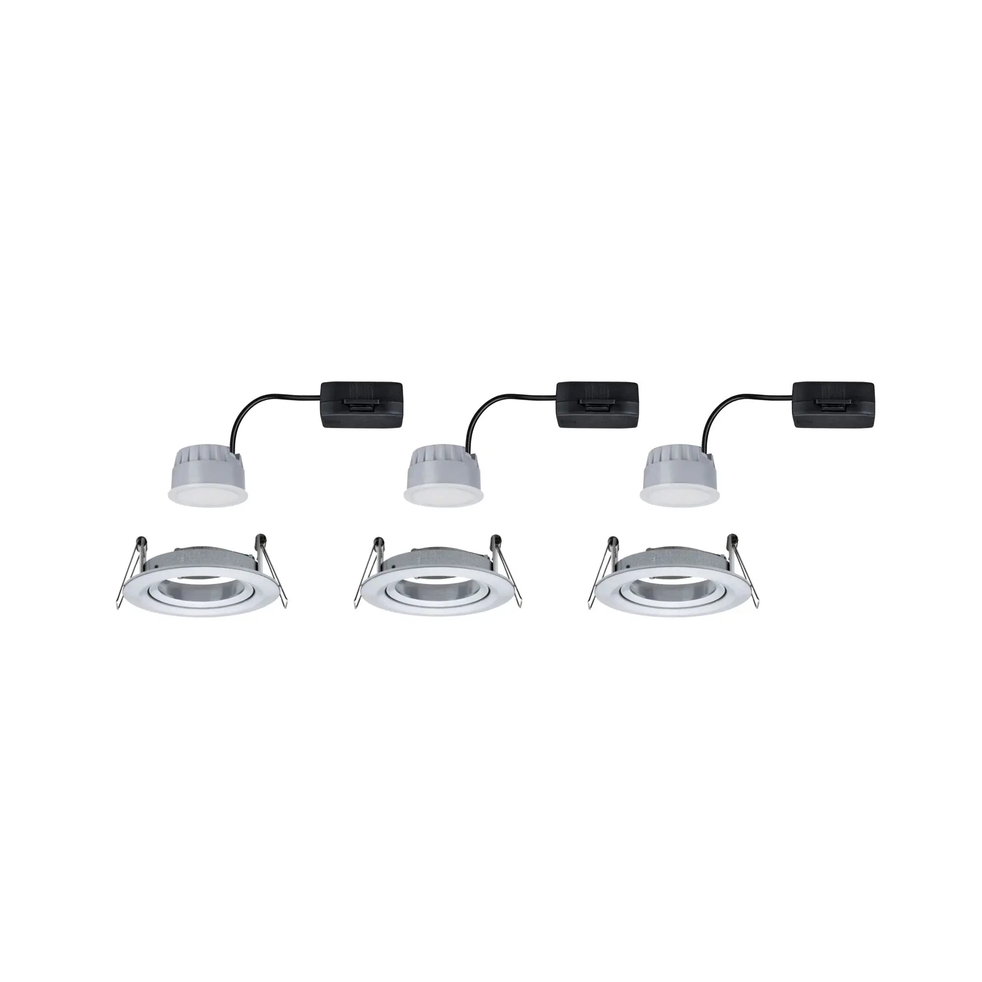 Paulmann LED Einbauleuchte Nova Coin 3er Set Ø 8,4 cm schwenkbar dimmbar