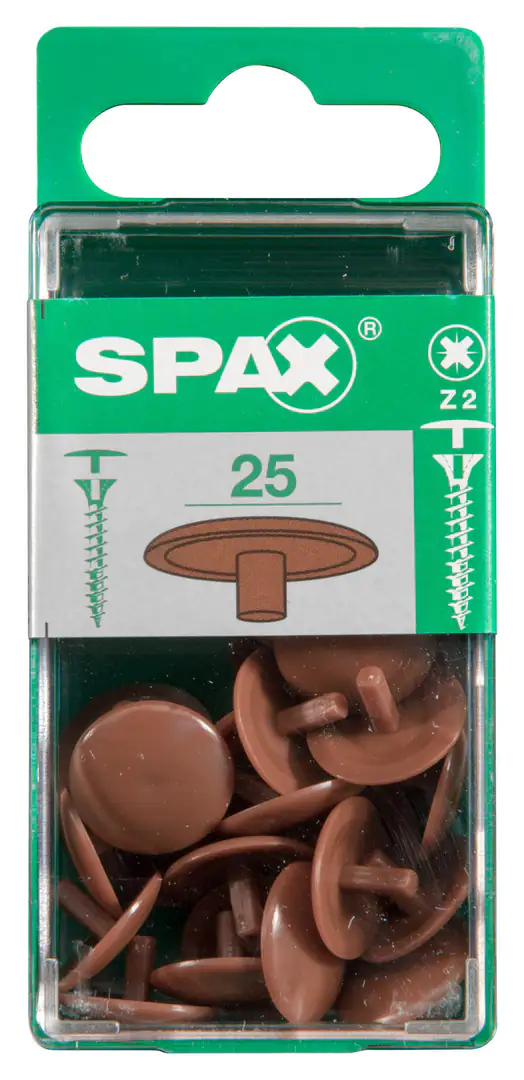 Spax Abdeckkappen rehbraun zum stecken - 25 Stk.