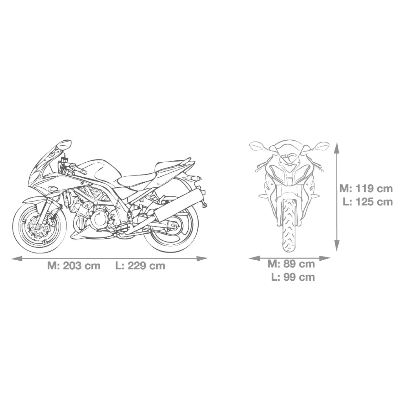 Cartrend Motorradabdeckung M