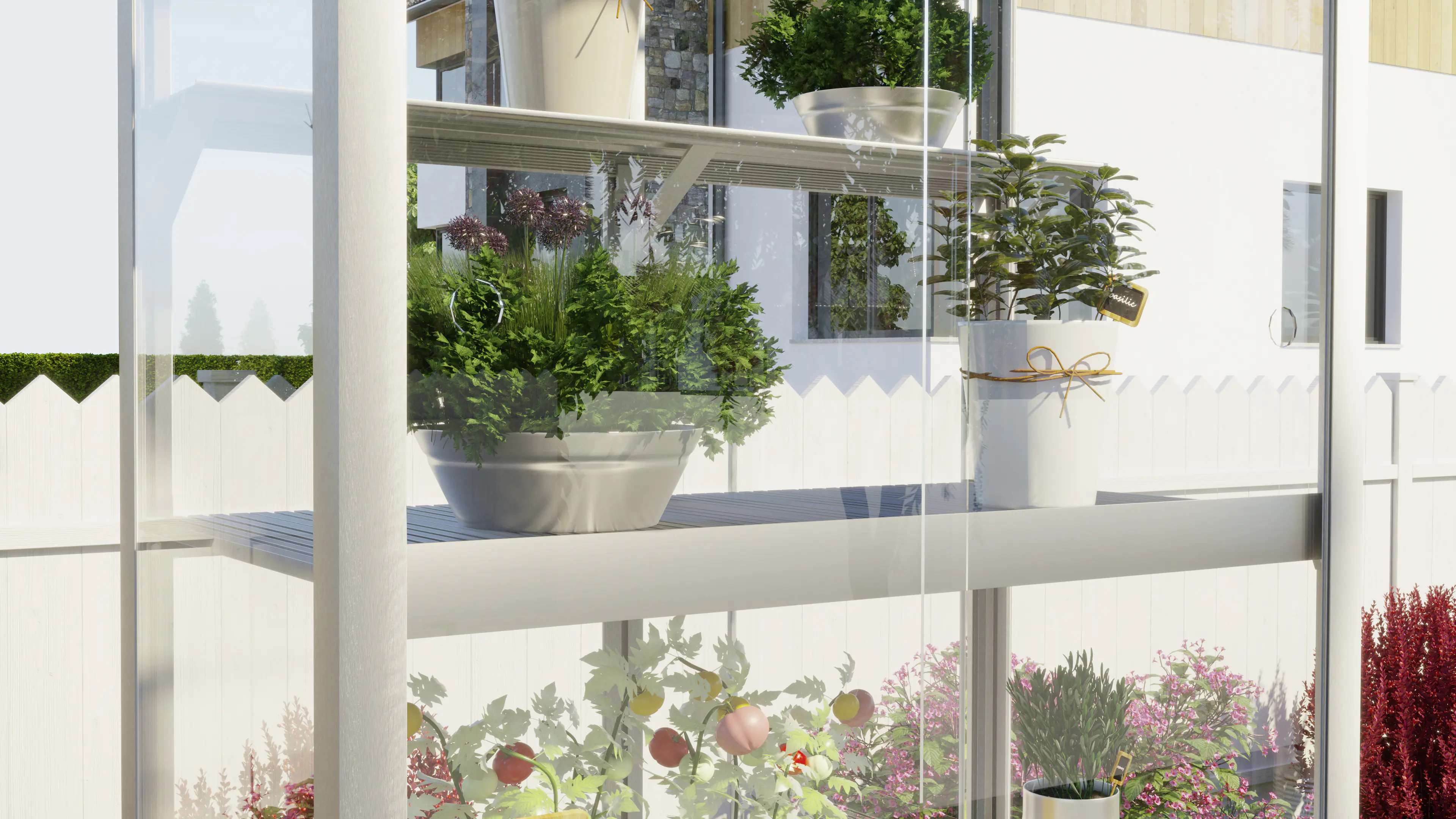 Vitavia Zusatzregal für Balkongewächshaus 79 x 40 cm silber