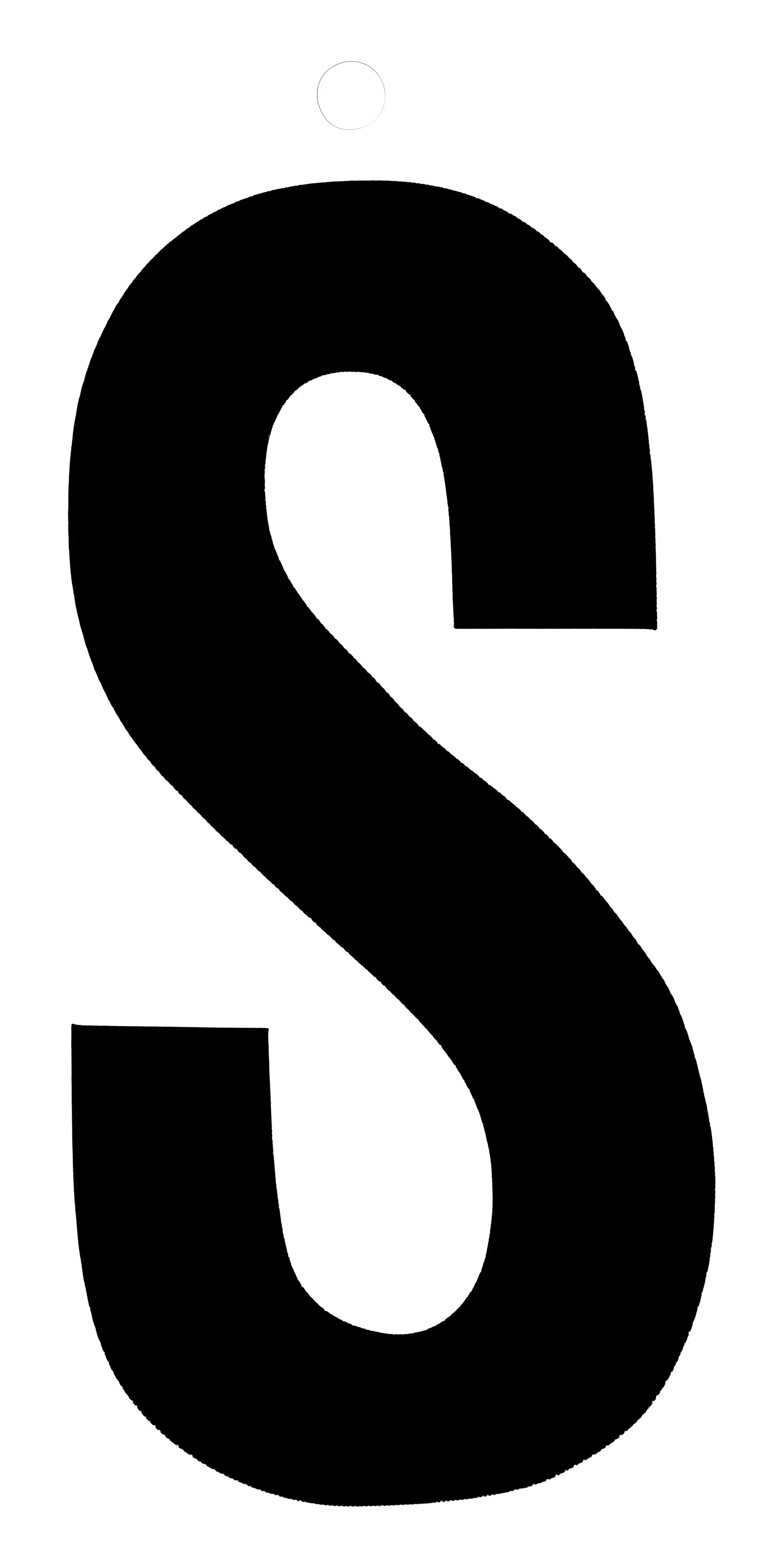 Conmetall Aufkleber Buchstabe S PVC 10 x 6 cm schwarz 