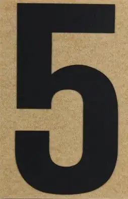 Conacord Klebezahl "5" 55 x 50 mm