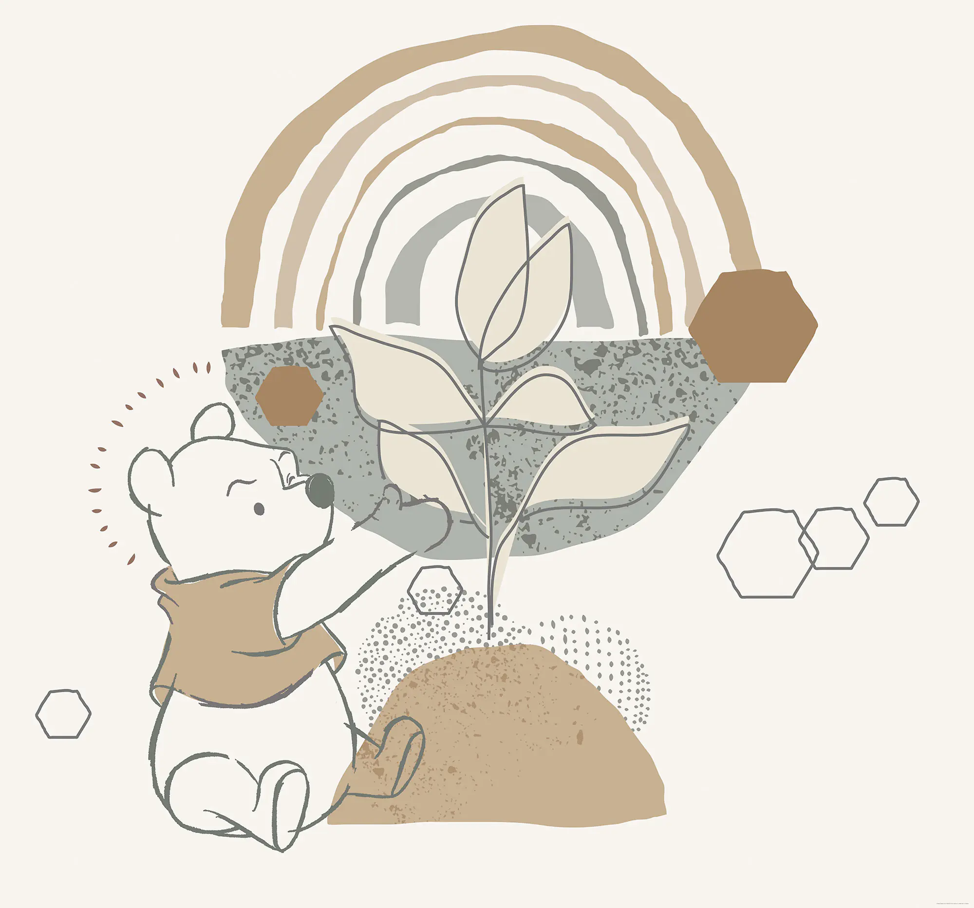 Komar Vlies Fototapete Winnie Pooh Grow 300 x 280 cm 
