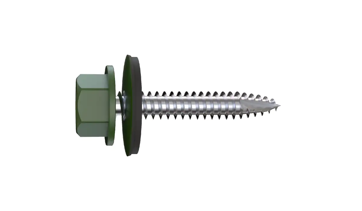 Connex Bohrschrauben 4.8 x 35 mm Sechskant - 100 Stk. tannengrün