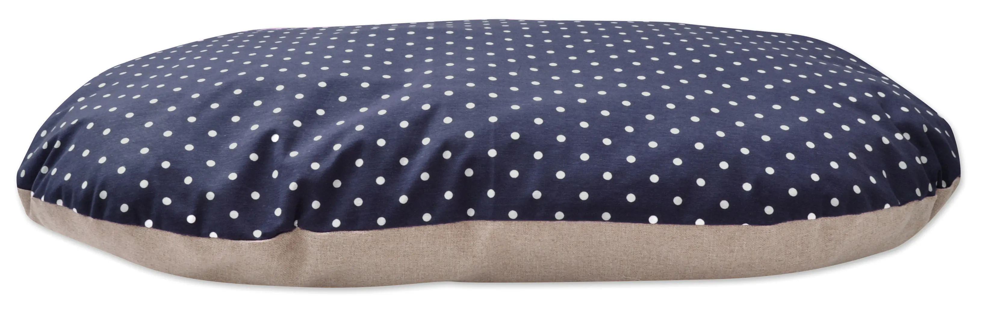 Aumüller Hundekissen Dots 85 x 60 x 12 cm dunkelblau beige