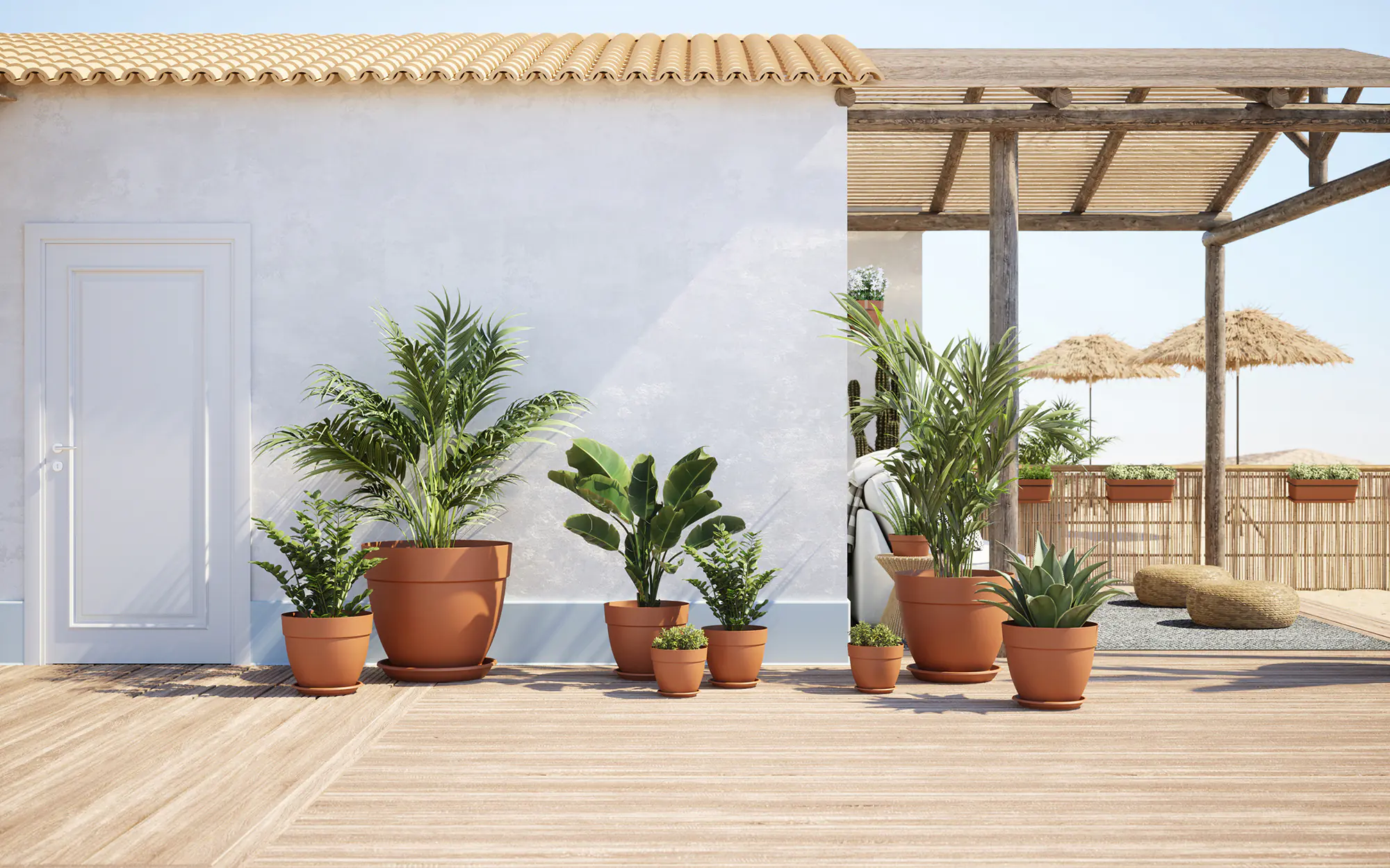Artevasi Pflanztopf Capri Campana Kunststoff terrakotta matt Ø 50 x 42 cm