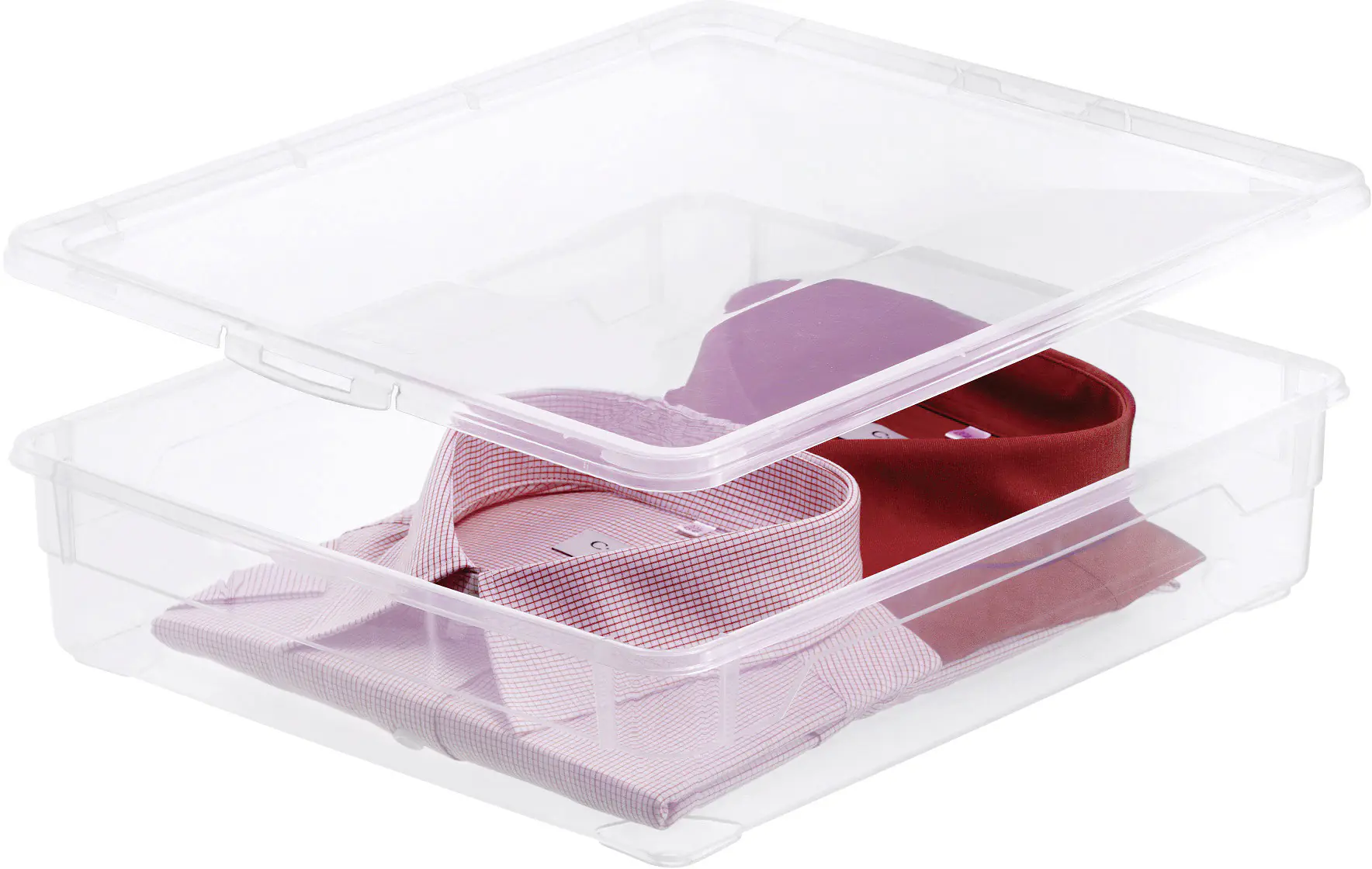 Rotho Aufbewahrungsbox Clear Shirt mit Deckel 40 x 33,5 cm 9 L transparent