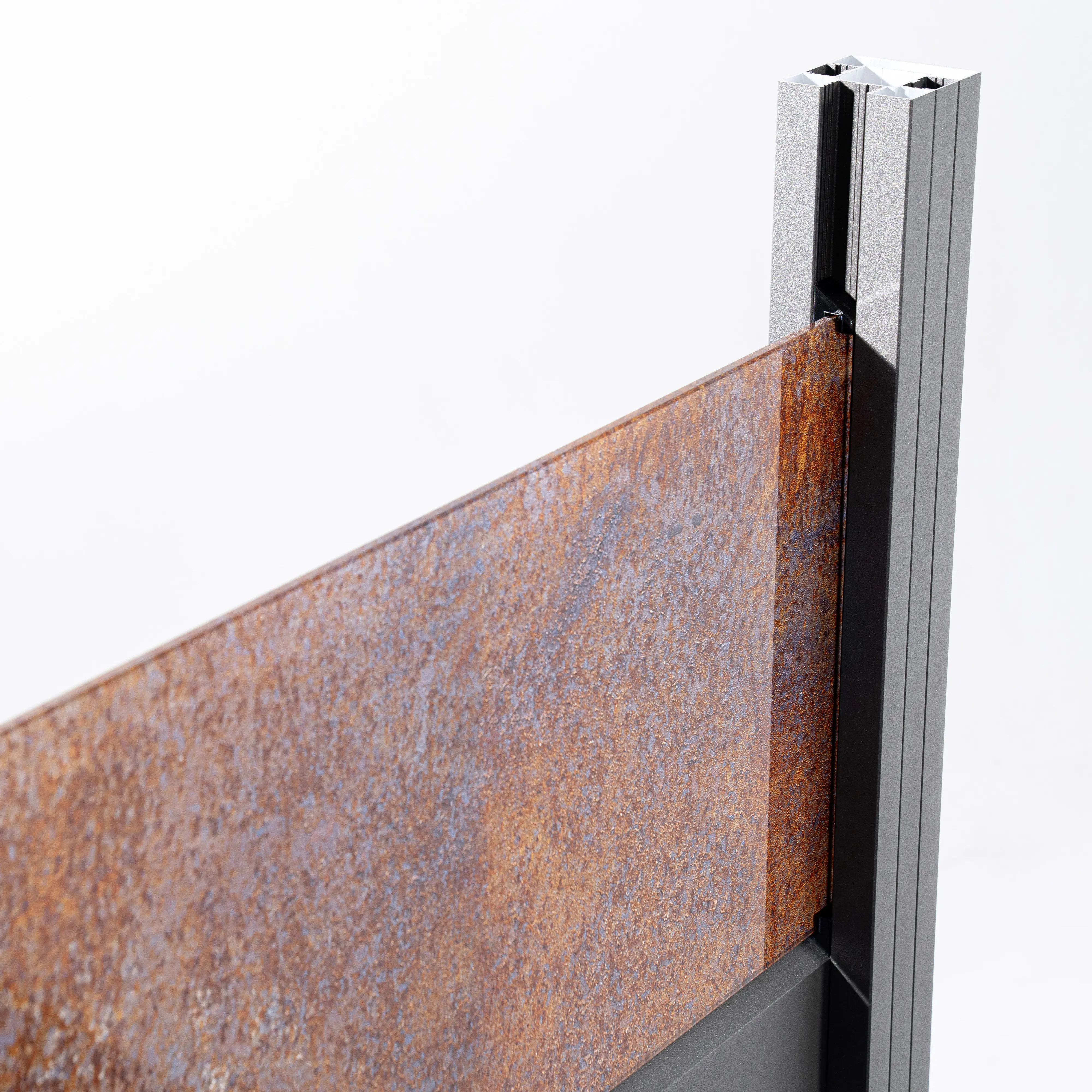 Ambiente Alu-Zaun Grundset Rhombus MINI 187 x 184,2 cm grau 