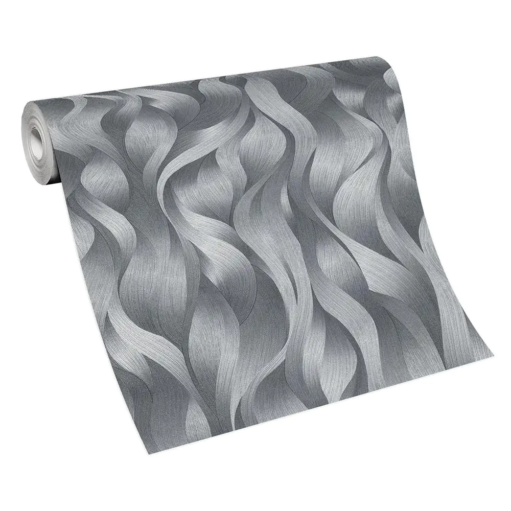Erismann Vliestapete 10204-15 ELLE Decoration Welle schwarz 10,05 x 0,53 m